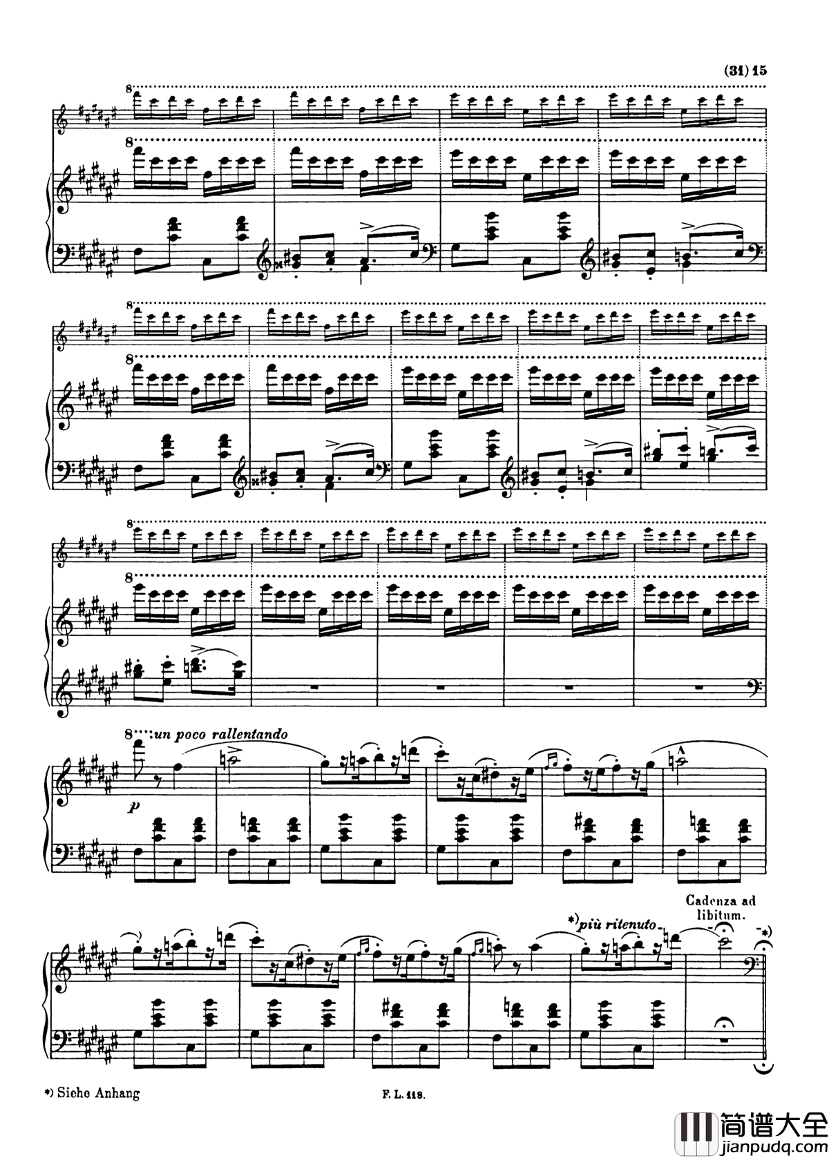 匈牙利狂想曲第二号钢琴谱_Hungarian_Rhapsody,_S._244___No._2_in_C_Sharp_Minor_李斯特
