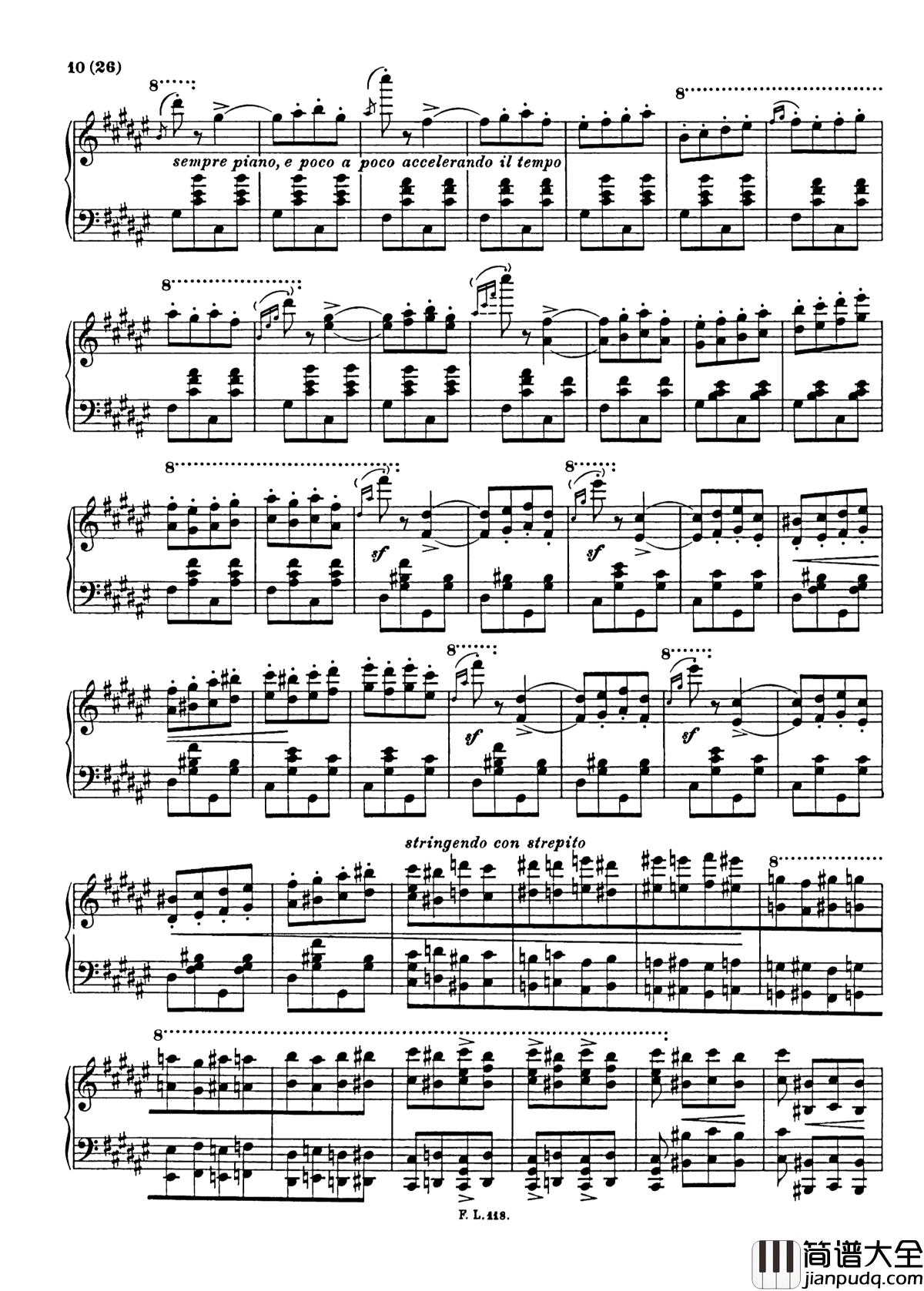 匈牙利狂想曲第二号钢琴谱_Hungarian_Rhapsody,_S._244___No._2_in_C_Sharp_Minor_李斯特