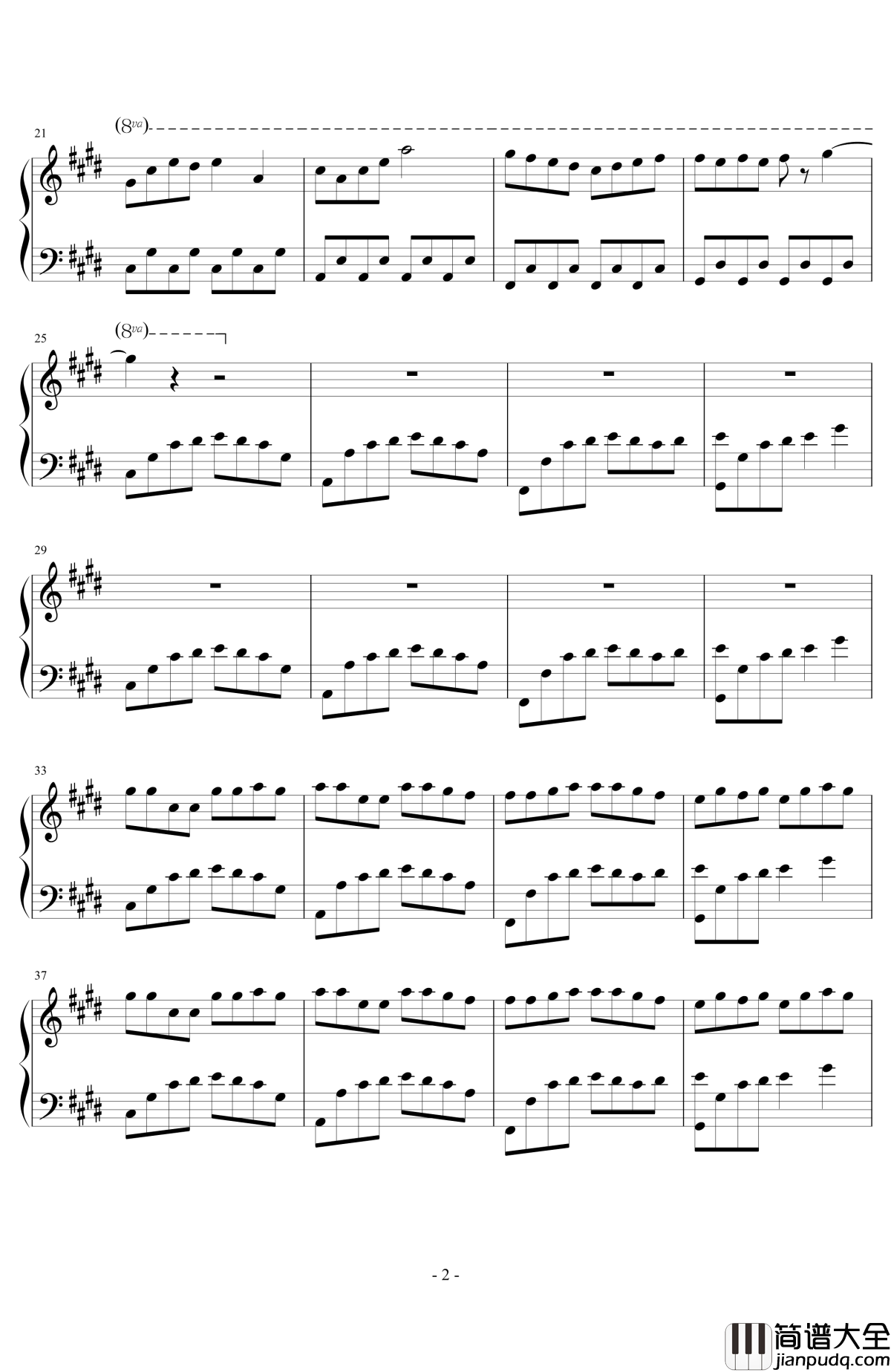 She_Walks_Alone钢琴谱_Painless_Destiny