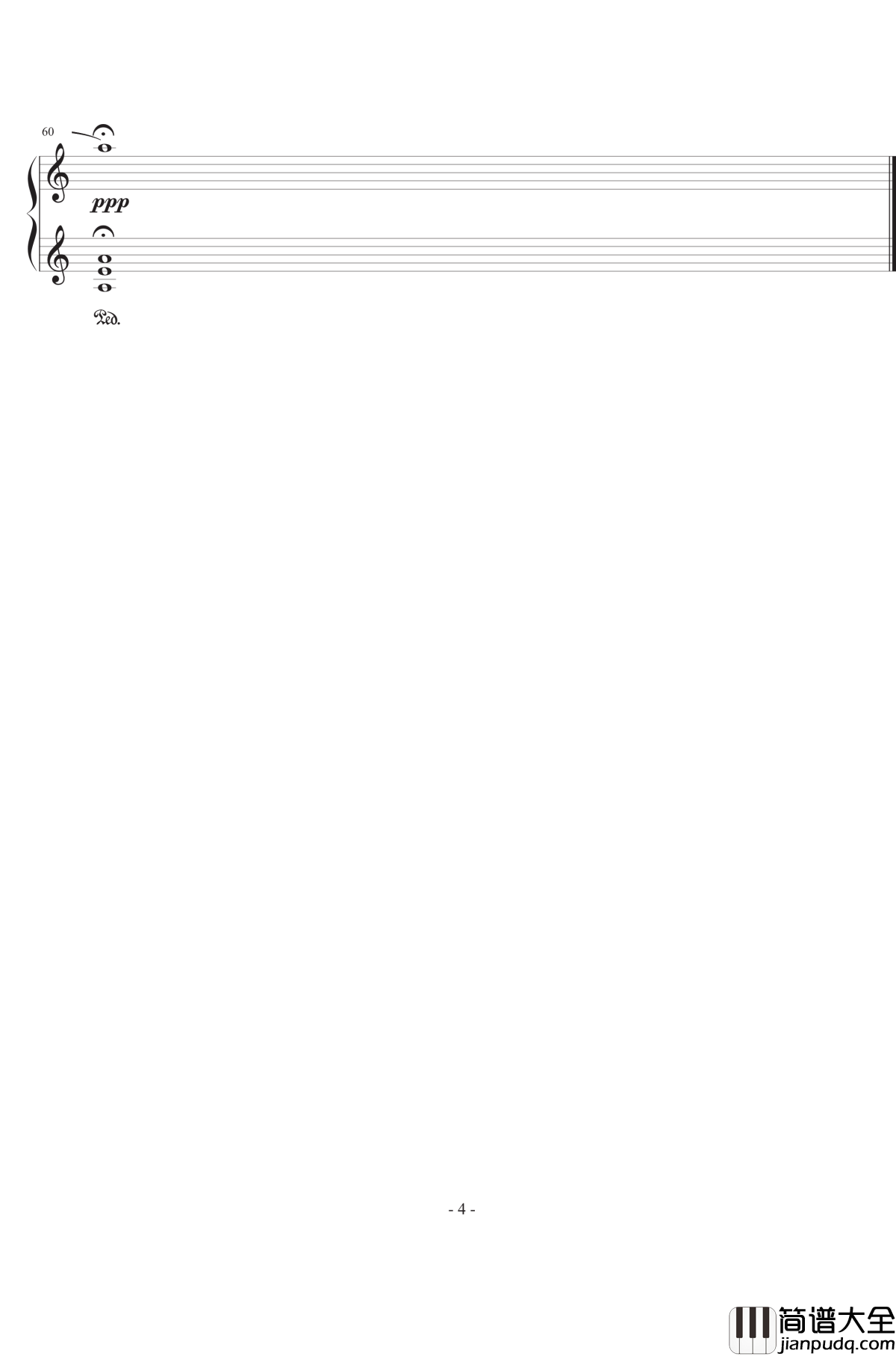 天空之城钢琴谱_C大调_久石让