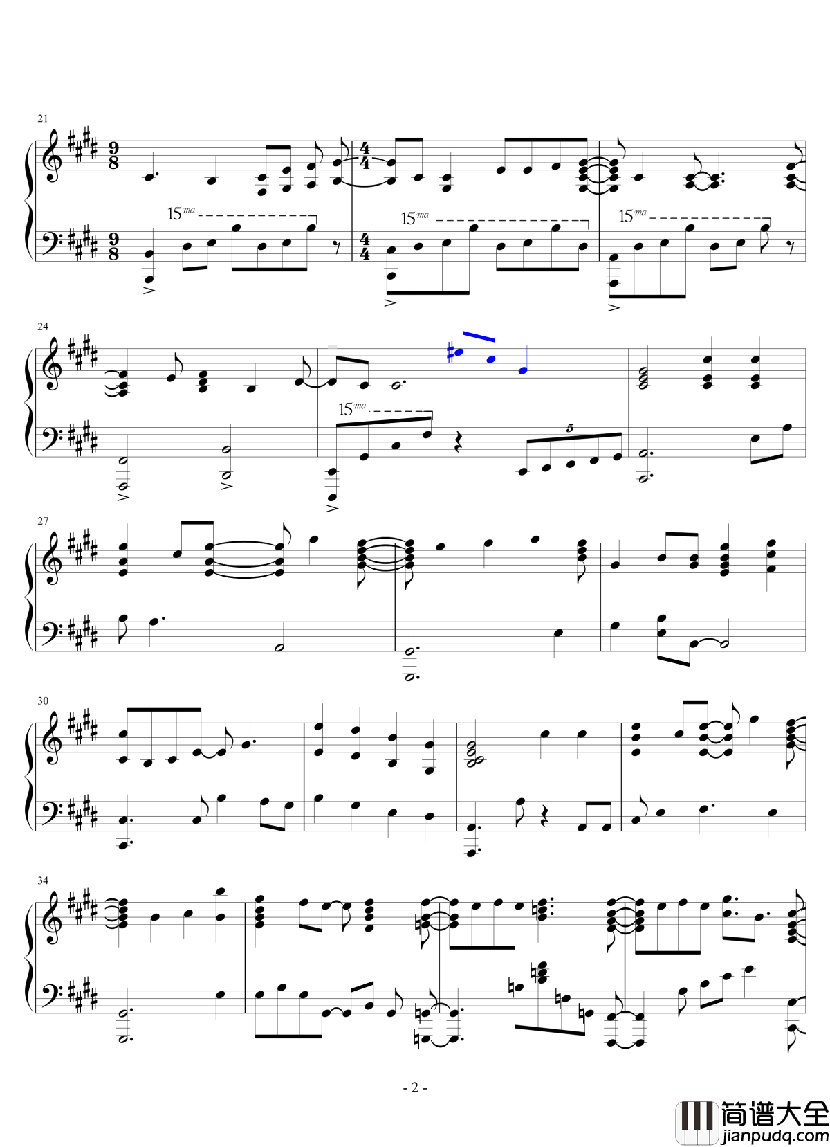 There_is_a_reason钢琴谱_游戏人生剧场版ED_Konomi_Suzuki