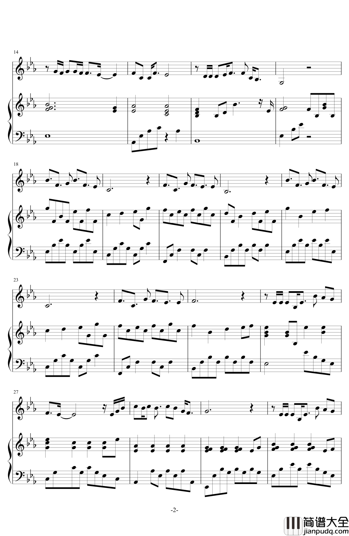 传奇钢琴谱_伴奏_王菲