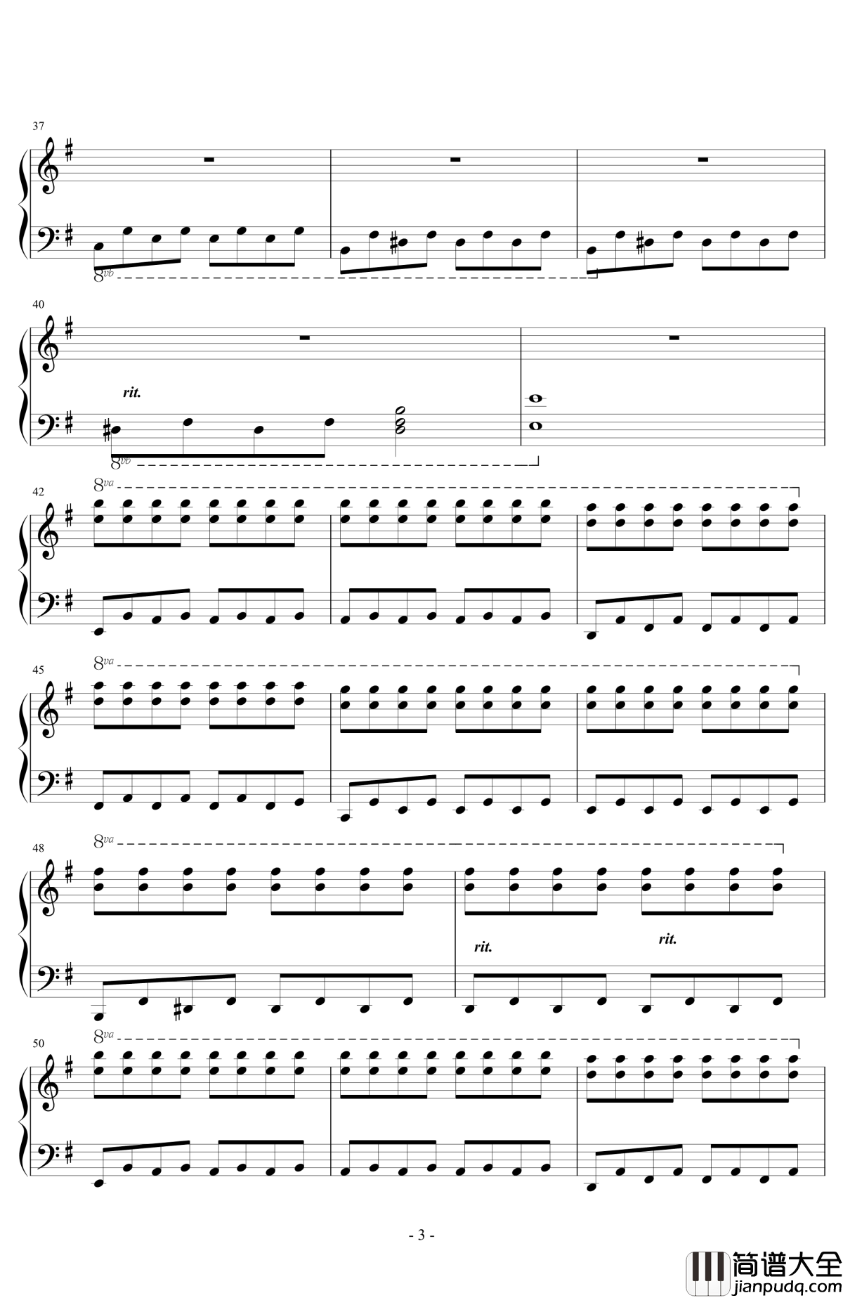 E小调狂想曲钢琴谱_不需要昵称