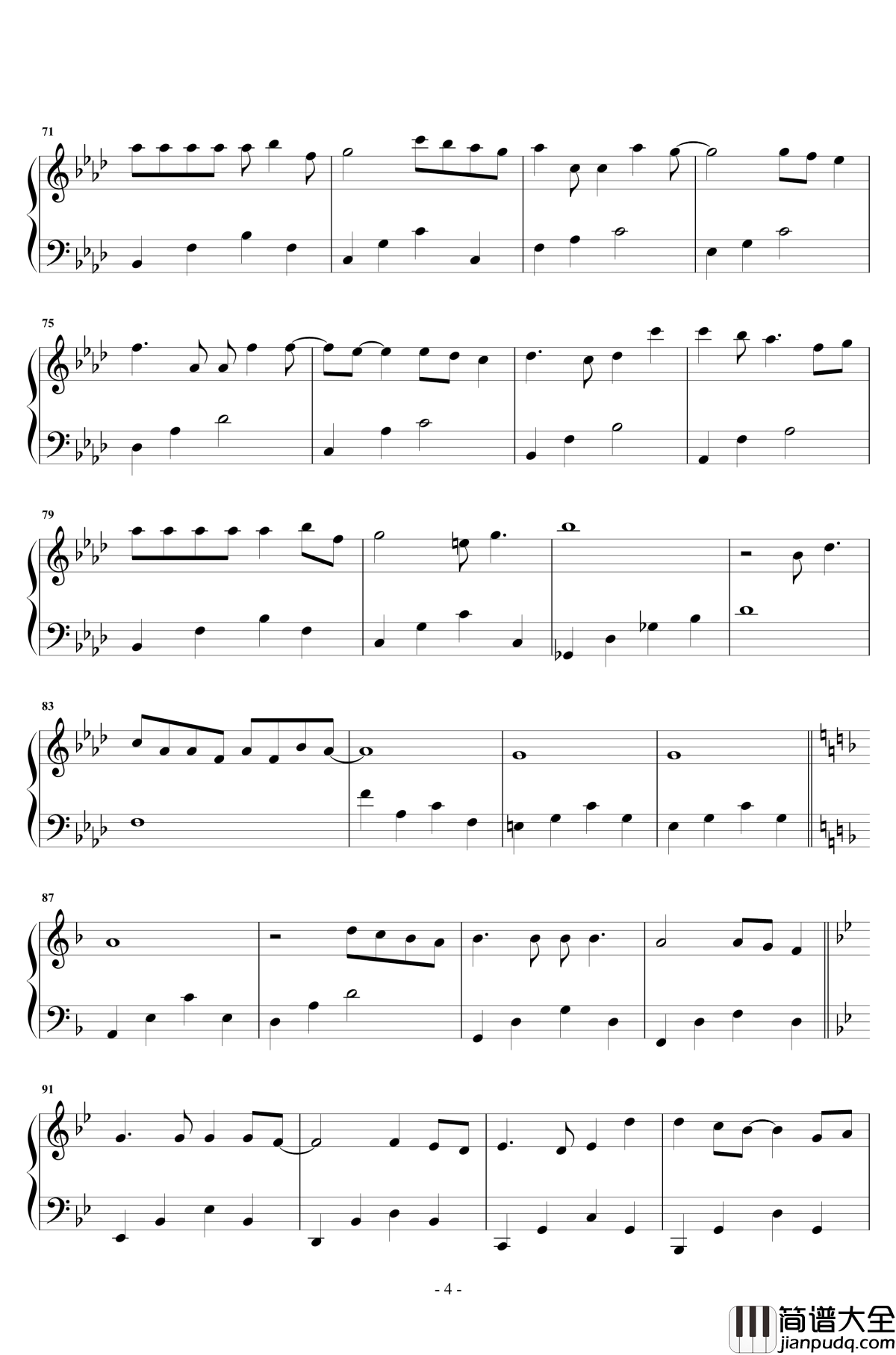 红玫瑰钢琴谱_张碧晨