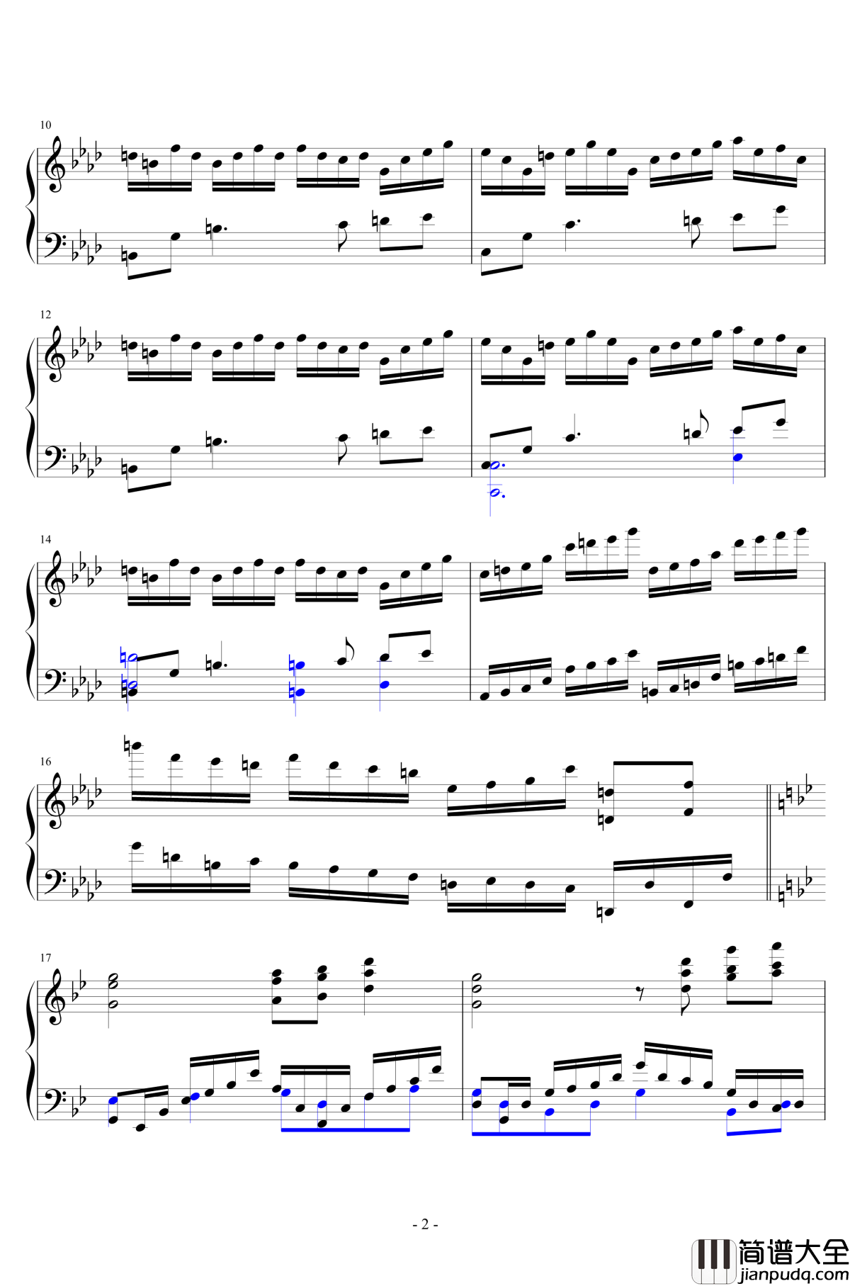 飘上月球、不死之烟钢琴谱_东方永夜抄_东方project