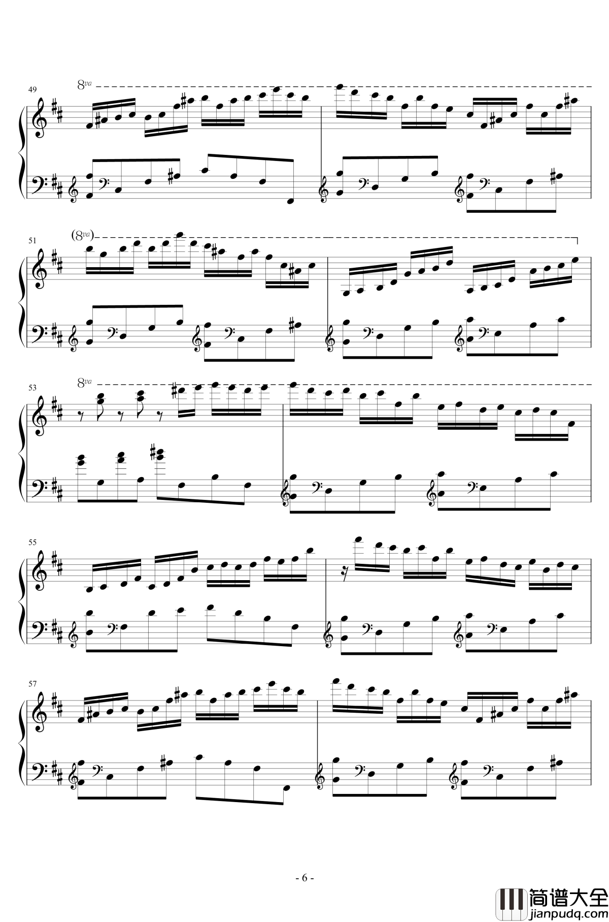 飘上月球、不死之烟钢琴谱_东方永夜抄_东方project