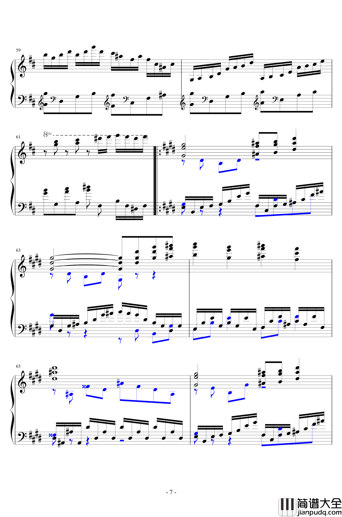 飘上月球、不死之烟钢琴谱_东方永夜抄_东方project