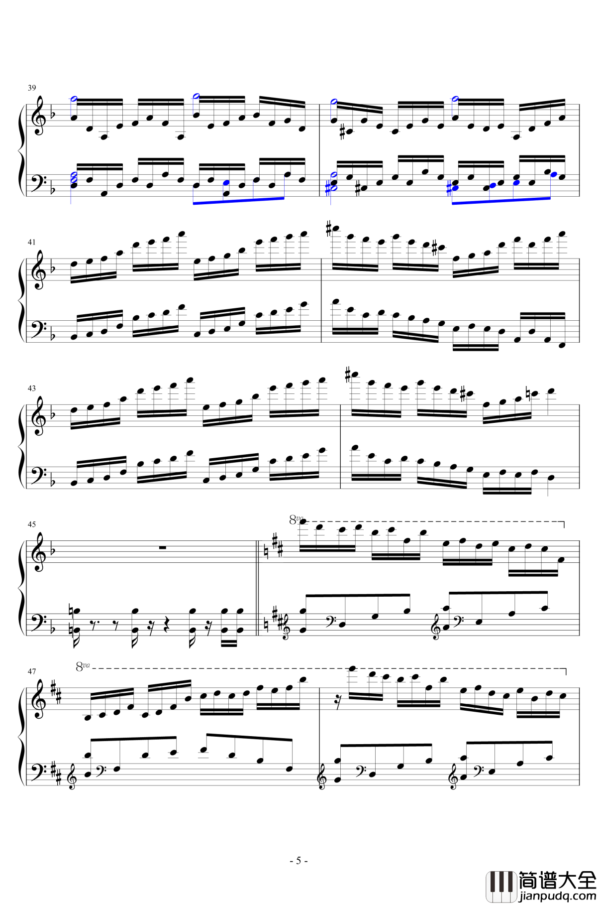 飘上月球、不死之烟钢琴谱_东方永夜抄_东方project