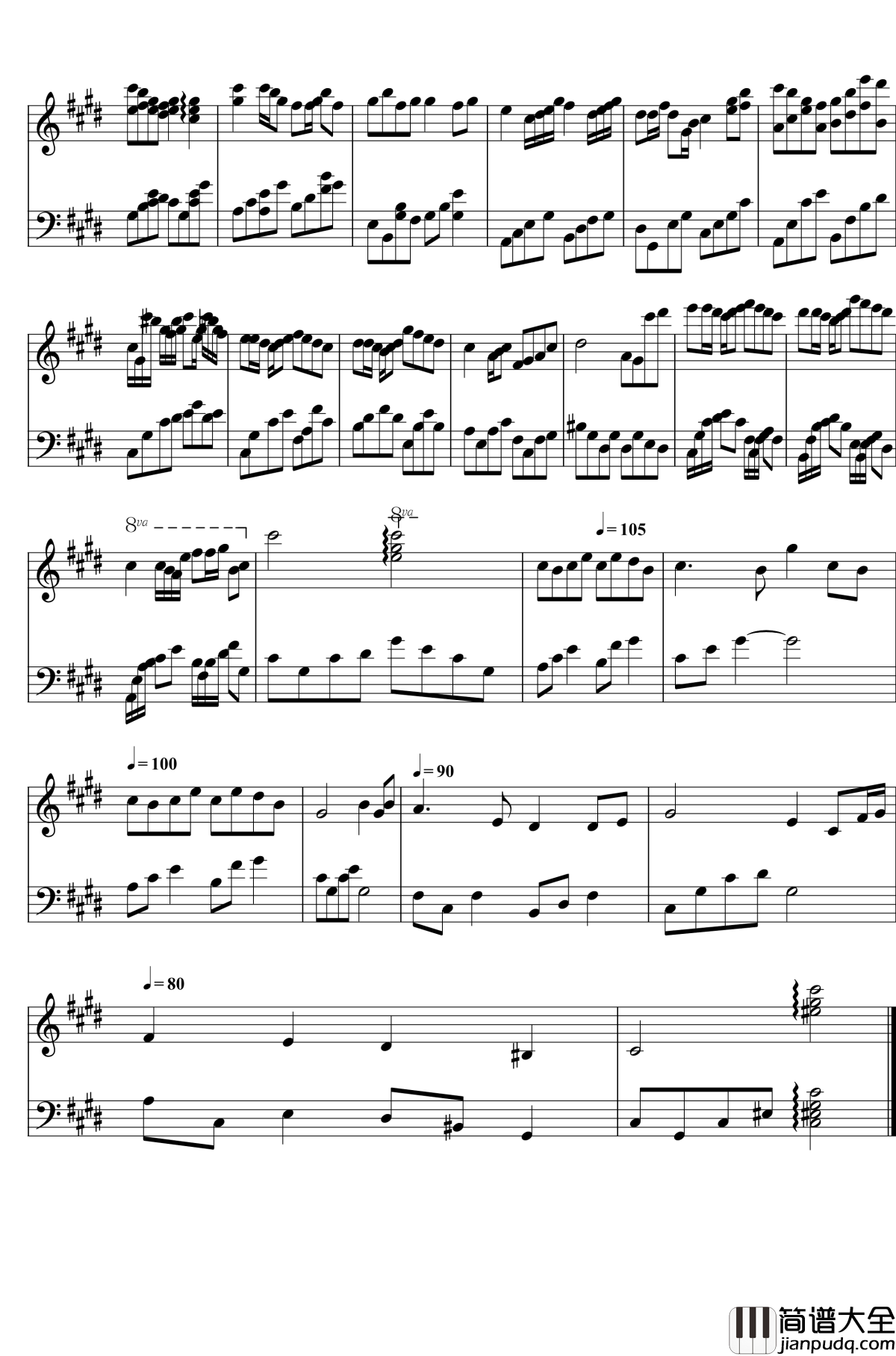 Leave_Me_Alone钢琴谱_Handsome_Ju