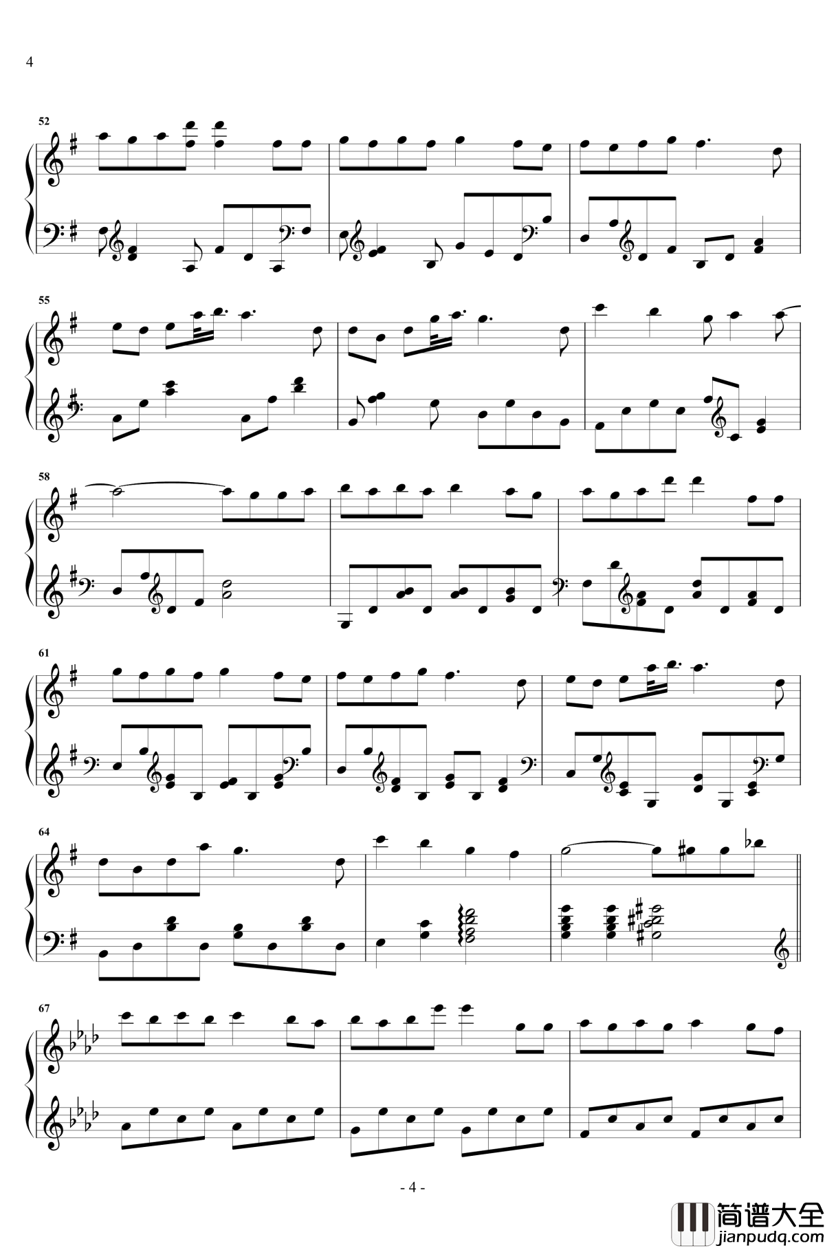 佛系少女钢琴谱_冯提莫