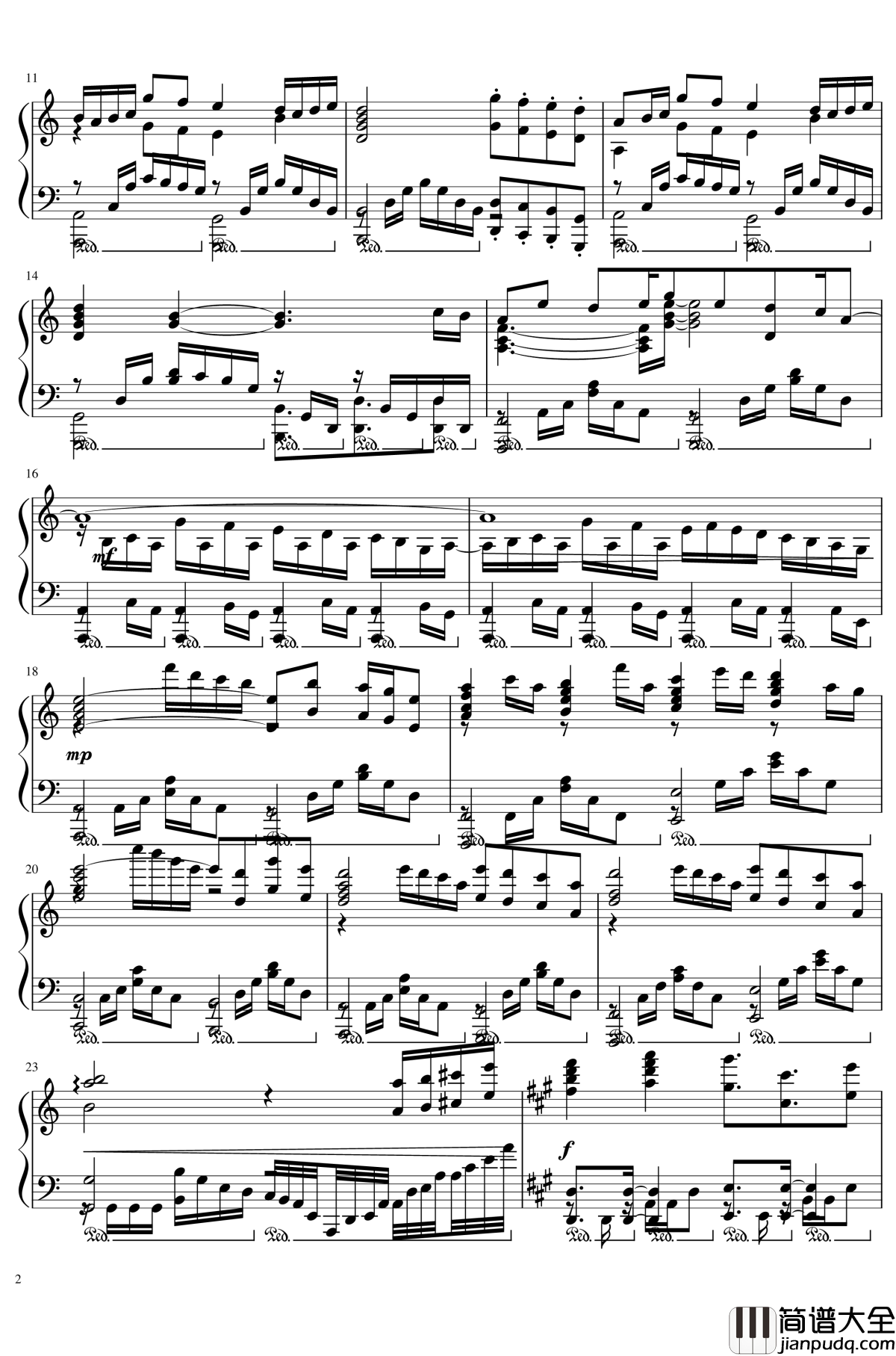 形势逆转钢琴谱_高梨康治_naruto_bgm