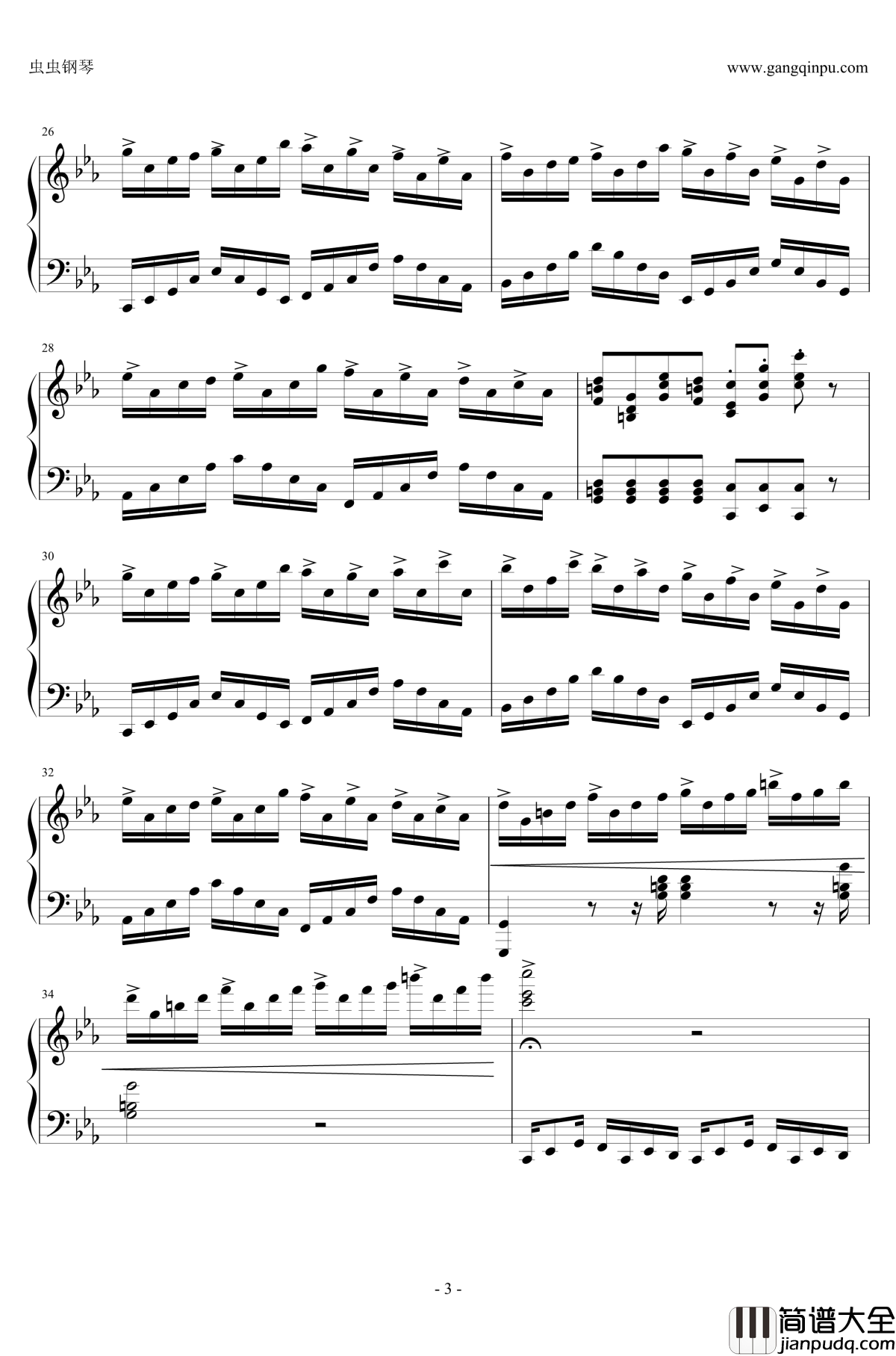 克罗地亚狂想曲钢琴谱_与原录音完全一致_马克西姆_Maksim·Mrvica