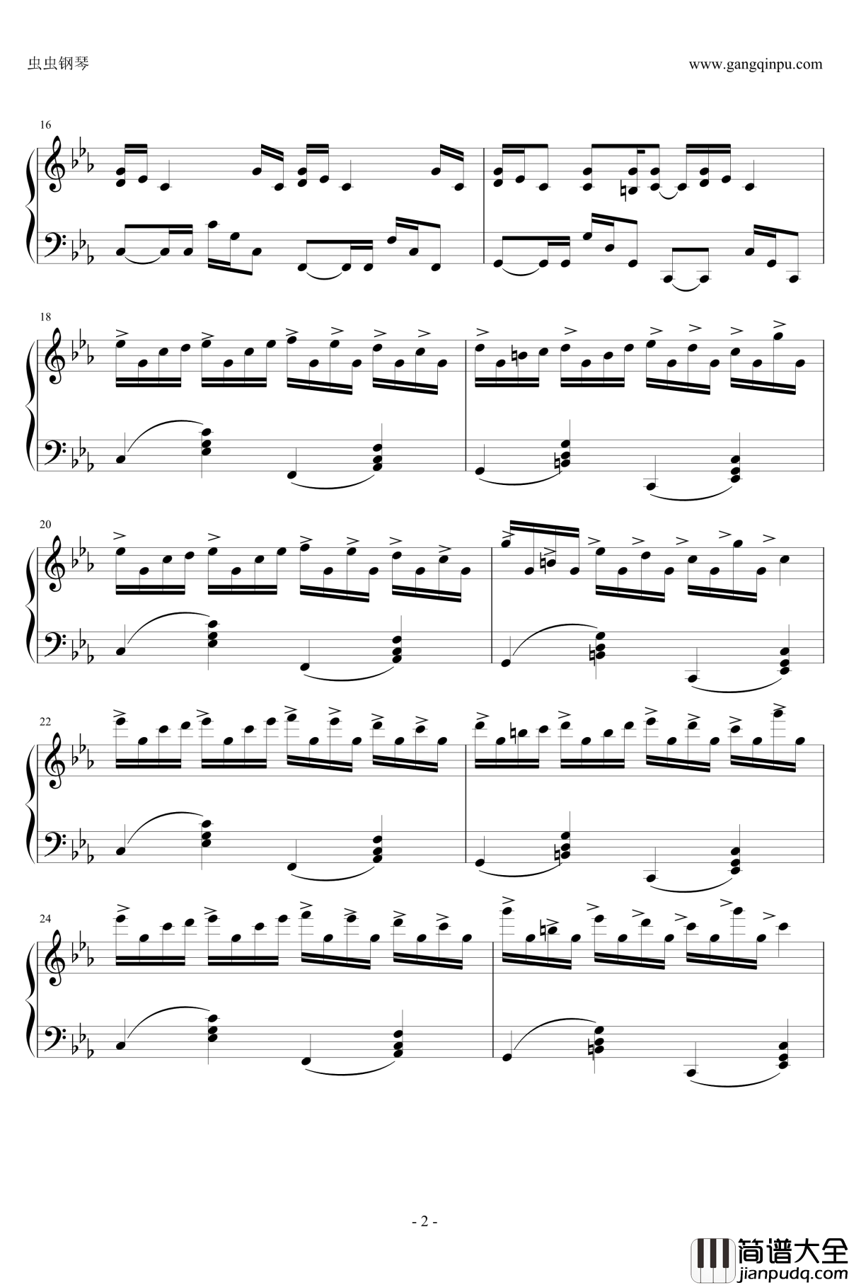 克罗地亚狂想曲钢琴谱_与原录音完全一致_马克西姆_Maksim·Mrvica