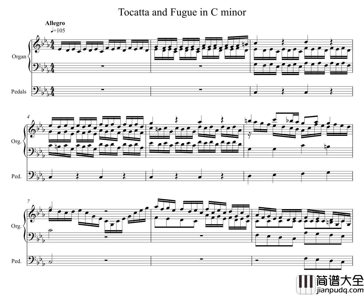 Tocatta_and_Fugue_in_C_minor钢琴谱_P.D.Q.Bach