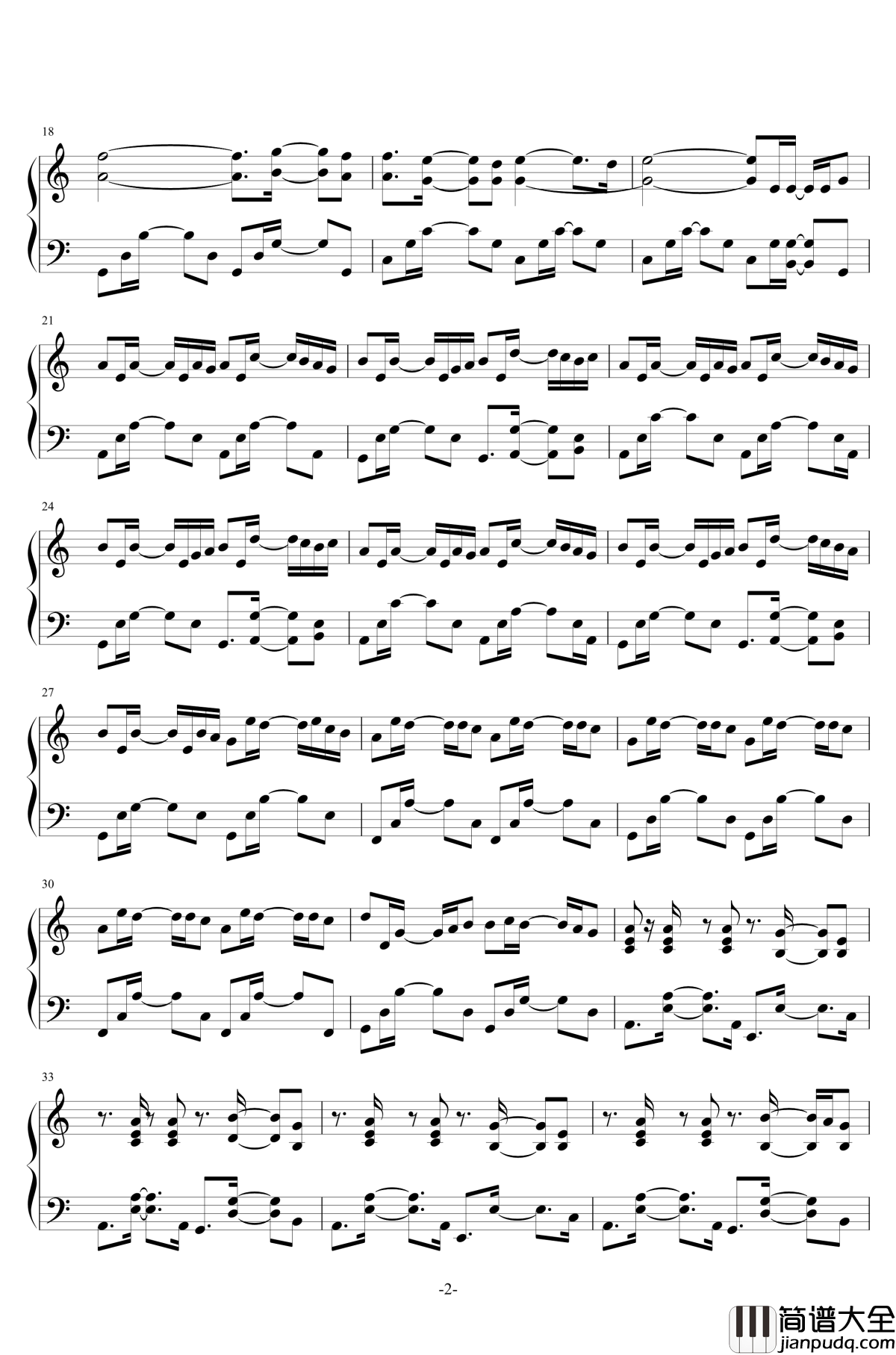 November_Sky雅尼钢琴谱_Yanni_雅尼