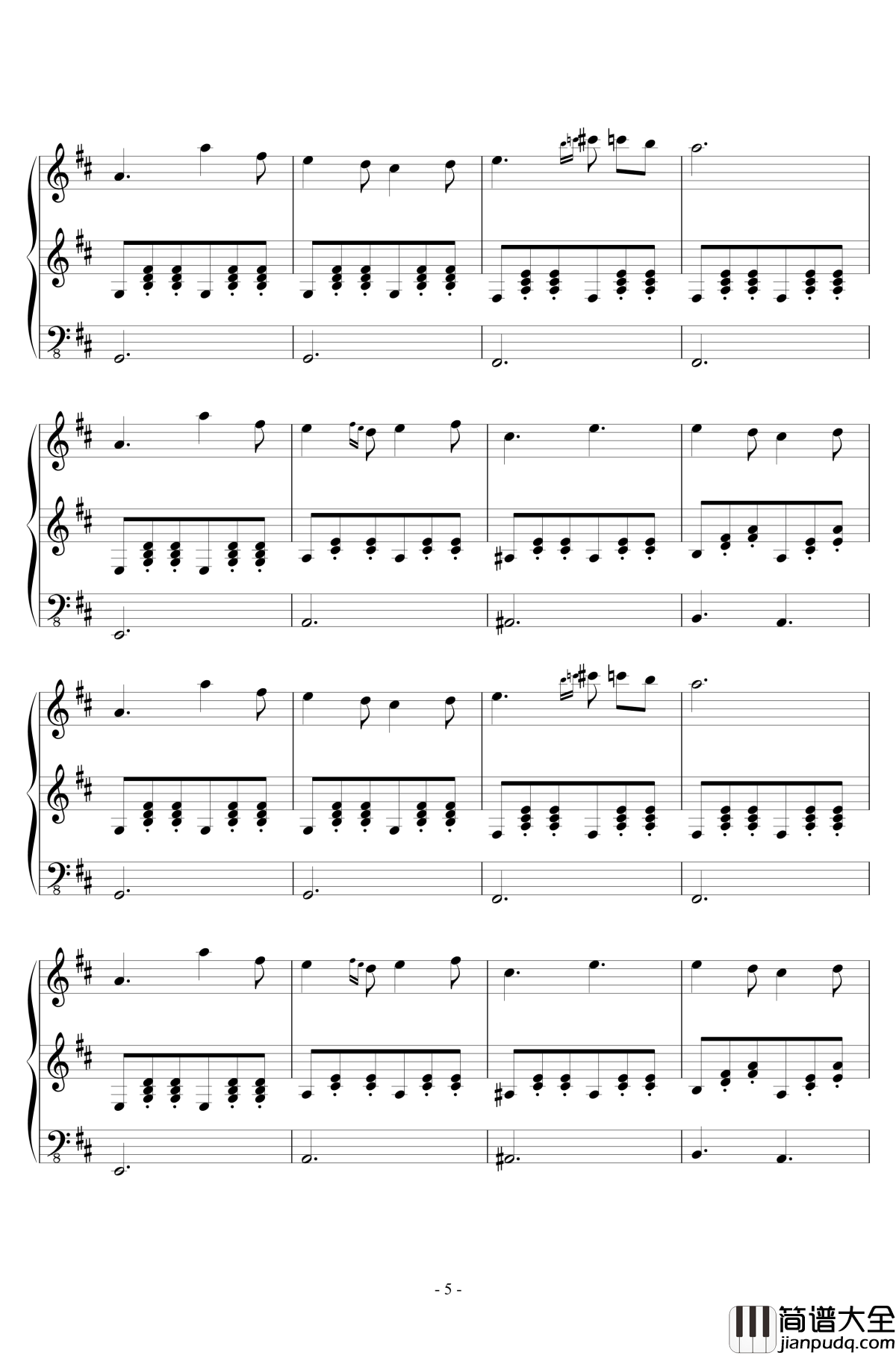 Fallen_Down钢琴谱_Reprise_undertale