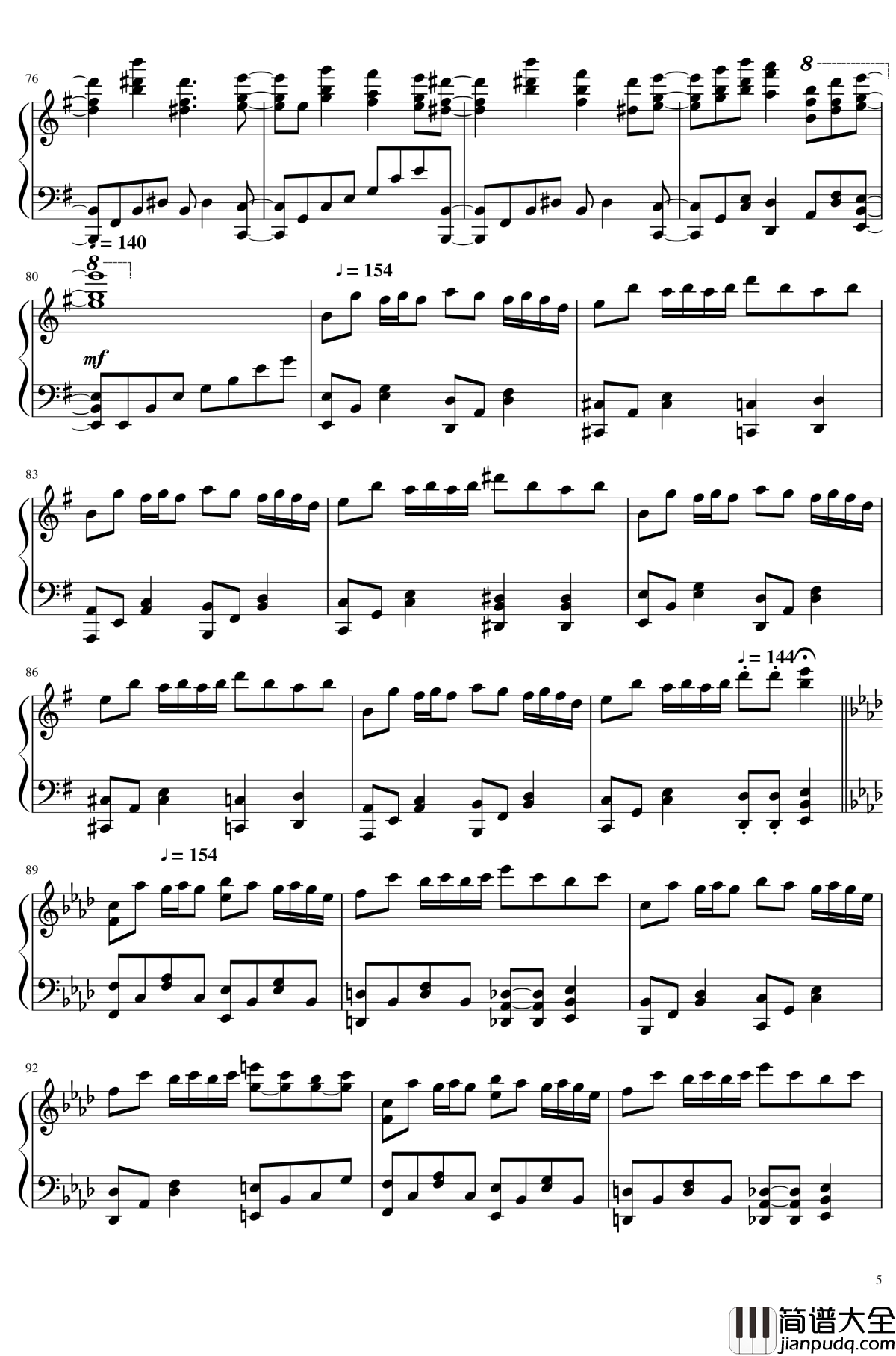 片翼の天使钢琴谱_Orchestra_Version_植松伸夫