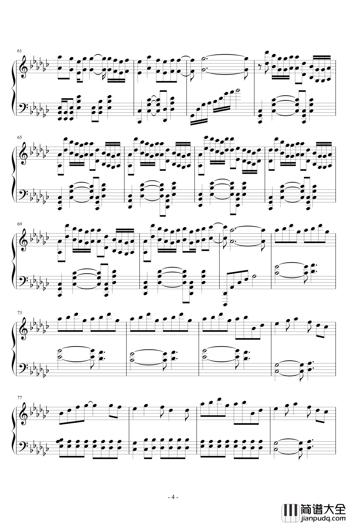 打上花火钢琴谱_米津玄师