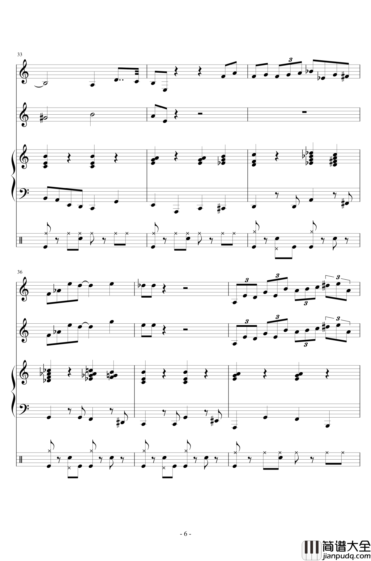 dog_dance钢琴谱_wudildy