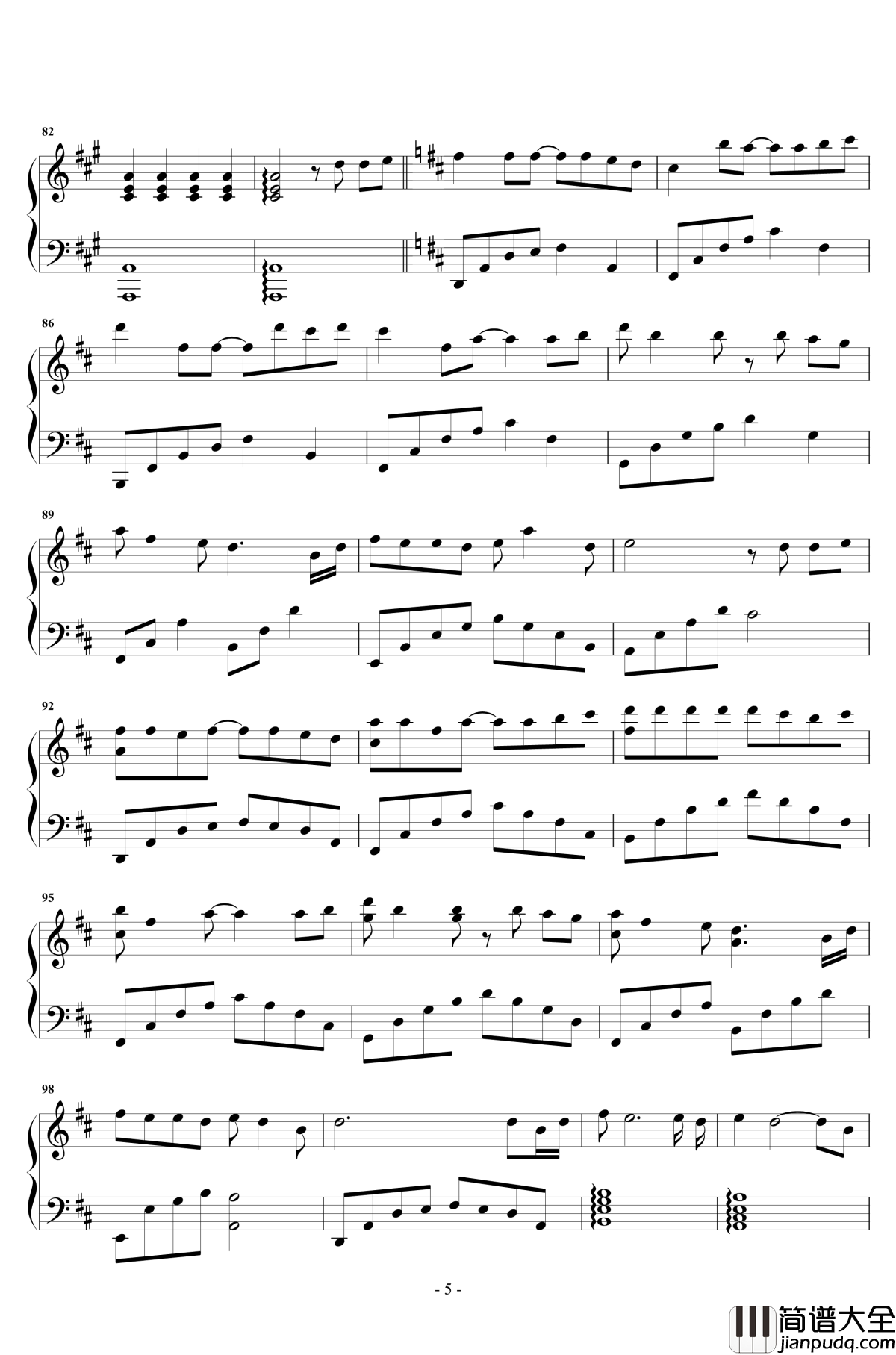 纸短情长钢琴谱_烟把儿乐队