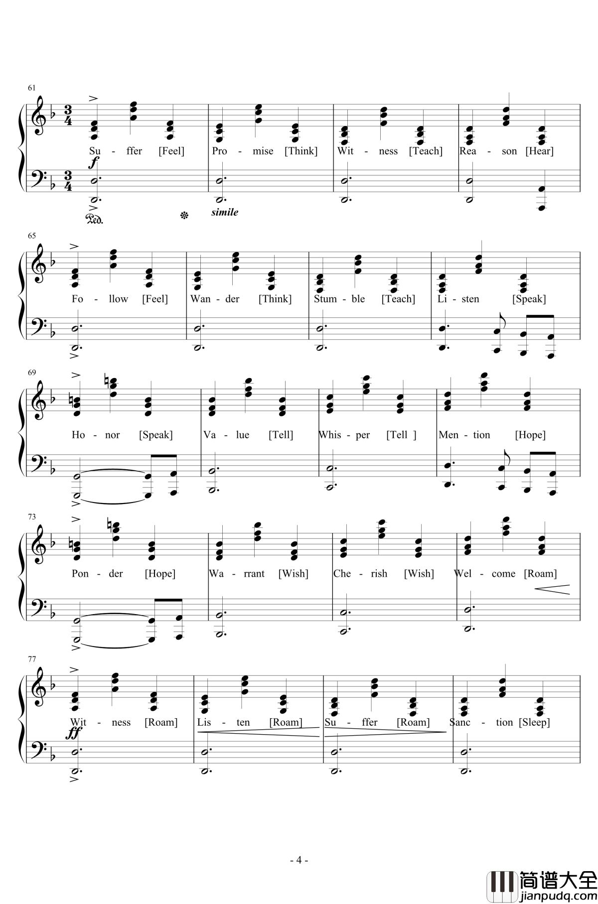 Answers钢琴谱_Distant_Worlds_25th_Anniversary_Susan_Calloway