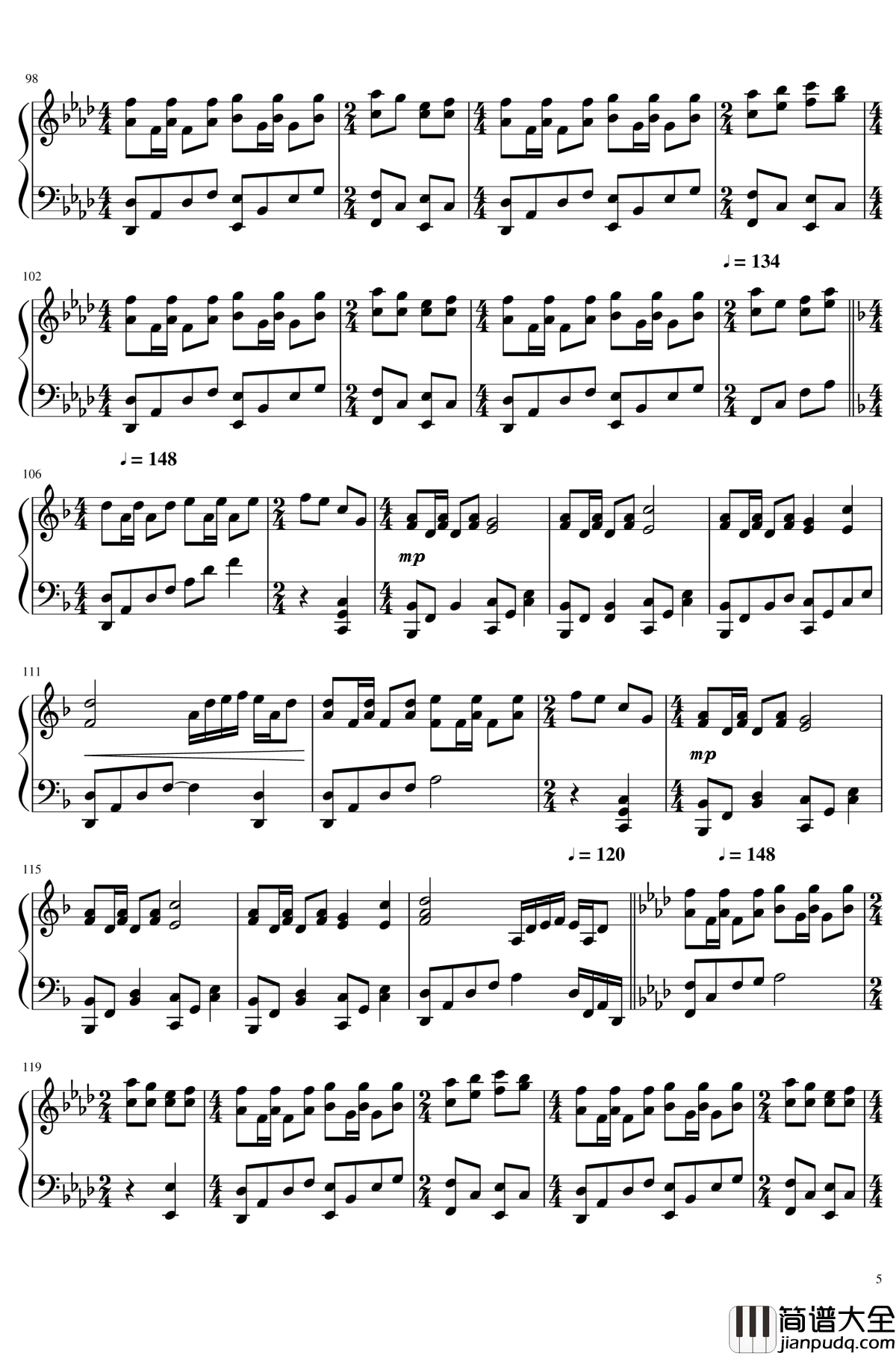 お宇佐さまの素い幡钢琴谱_东方花映冢_东方project_触手猴