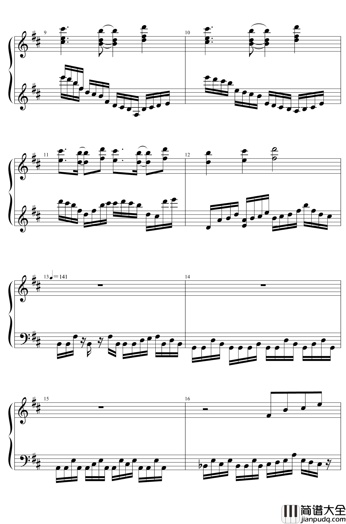 東方２１曲メドレー钢琴谱_东方project