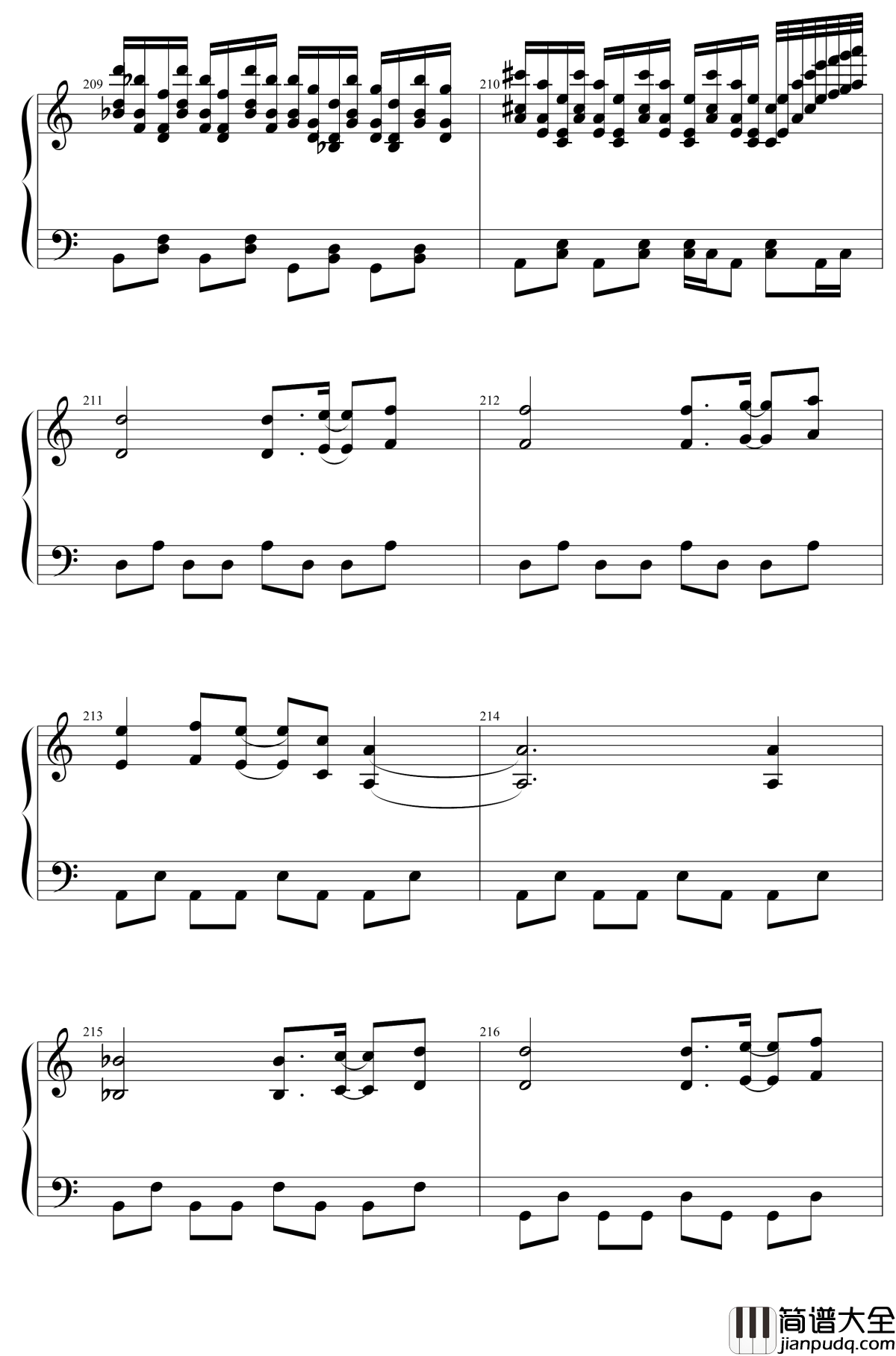 東方２１曲メドレー钢琴谱_东方project