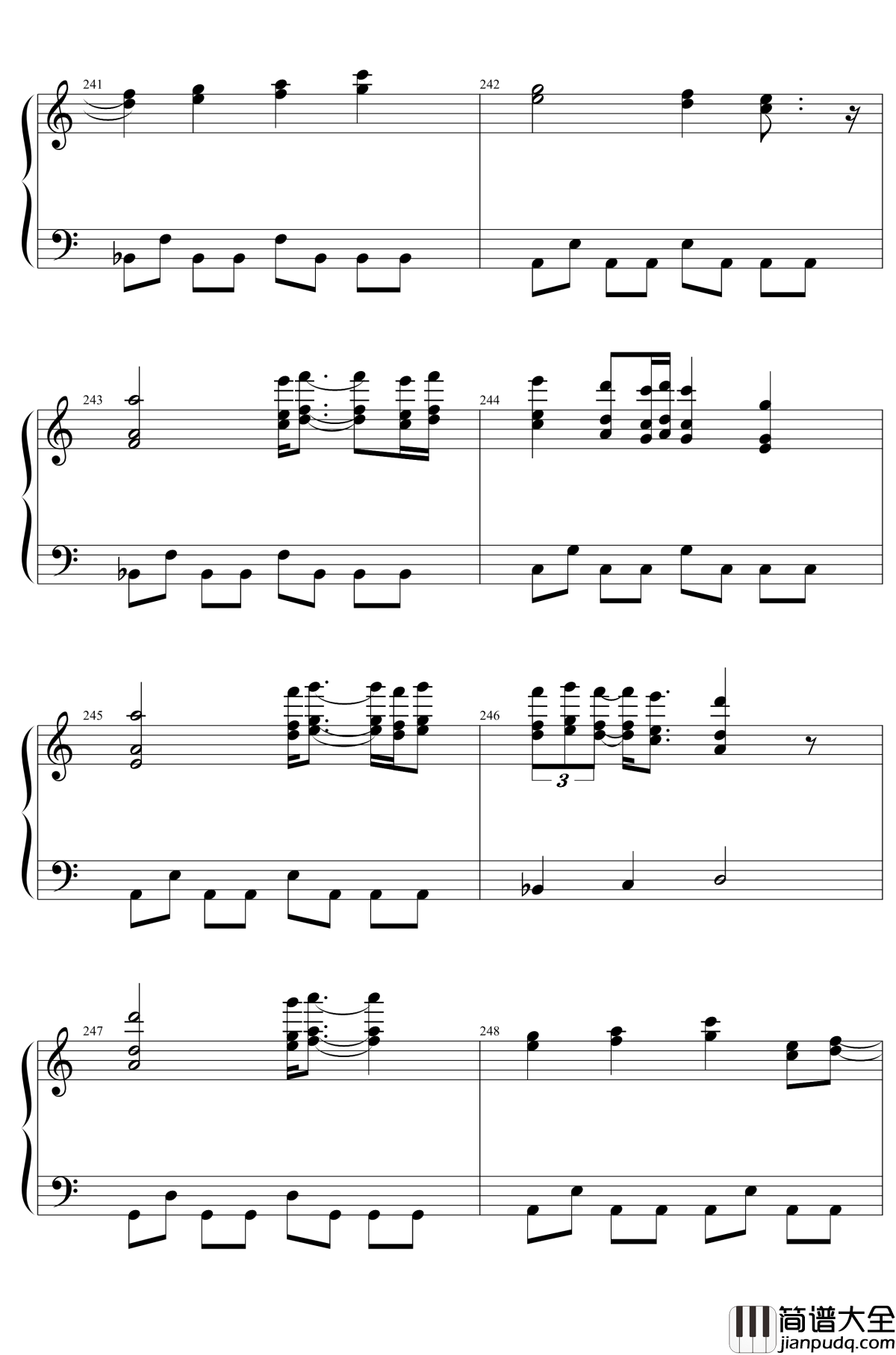 東方２１曲メドレー钢琴谱_东方project