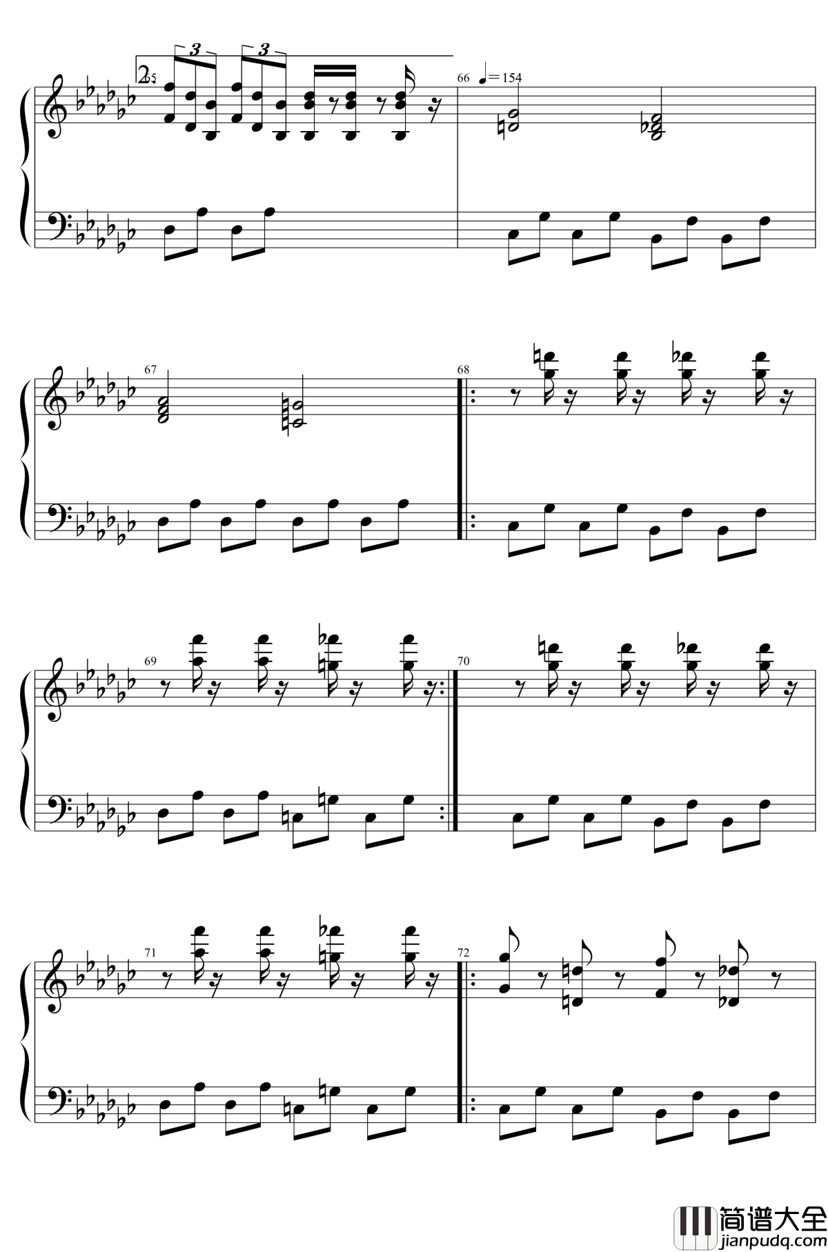 東方２１曲メドレー钢琴谱_东方project