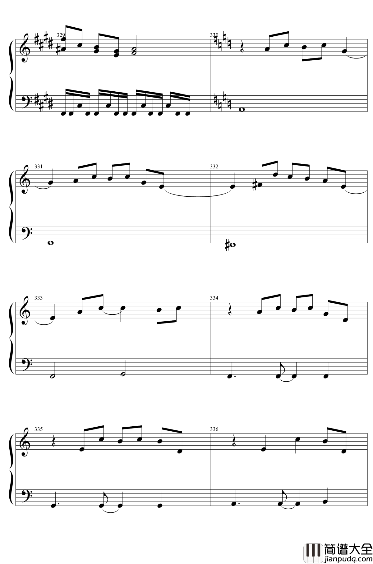 東方２１曲メドレー钢琴谱_东方project