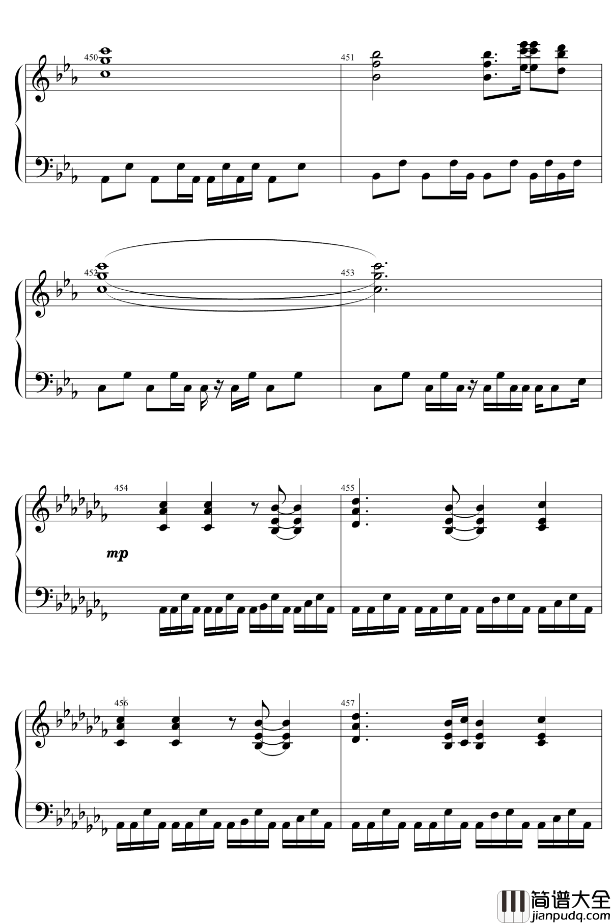 東方２１曲メドレー钢琴谱_东方project