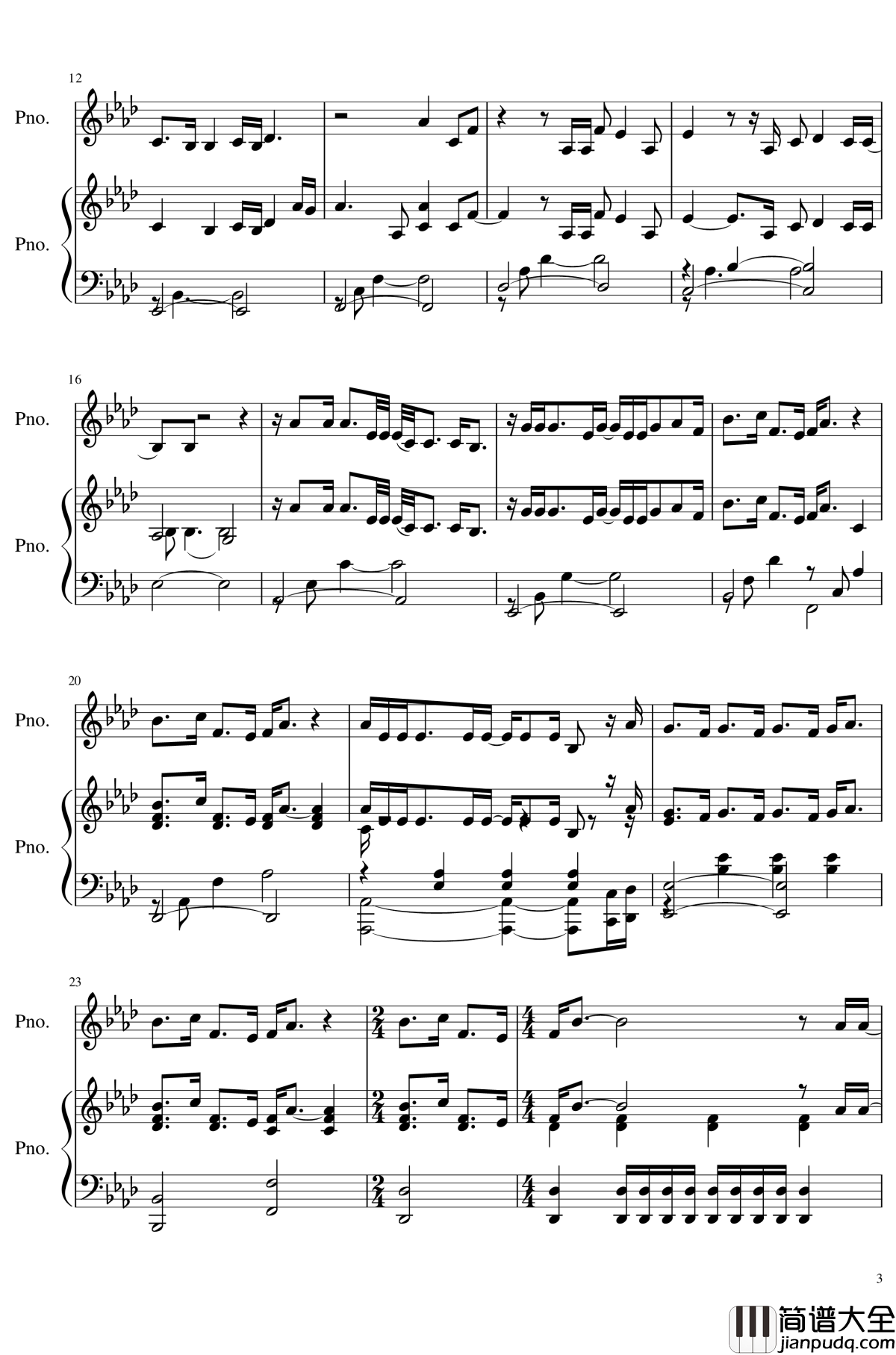 never_enough钢琴谱_马戏之王