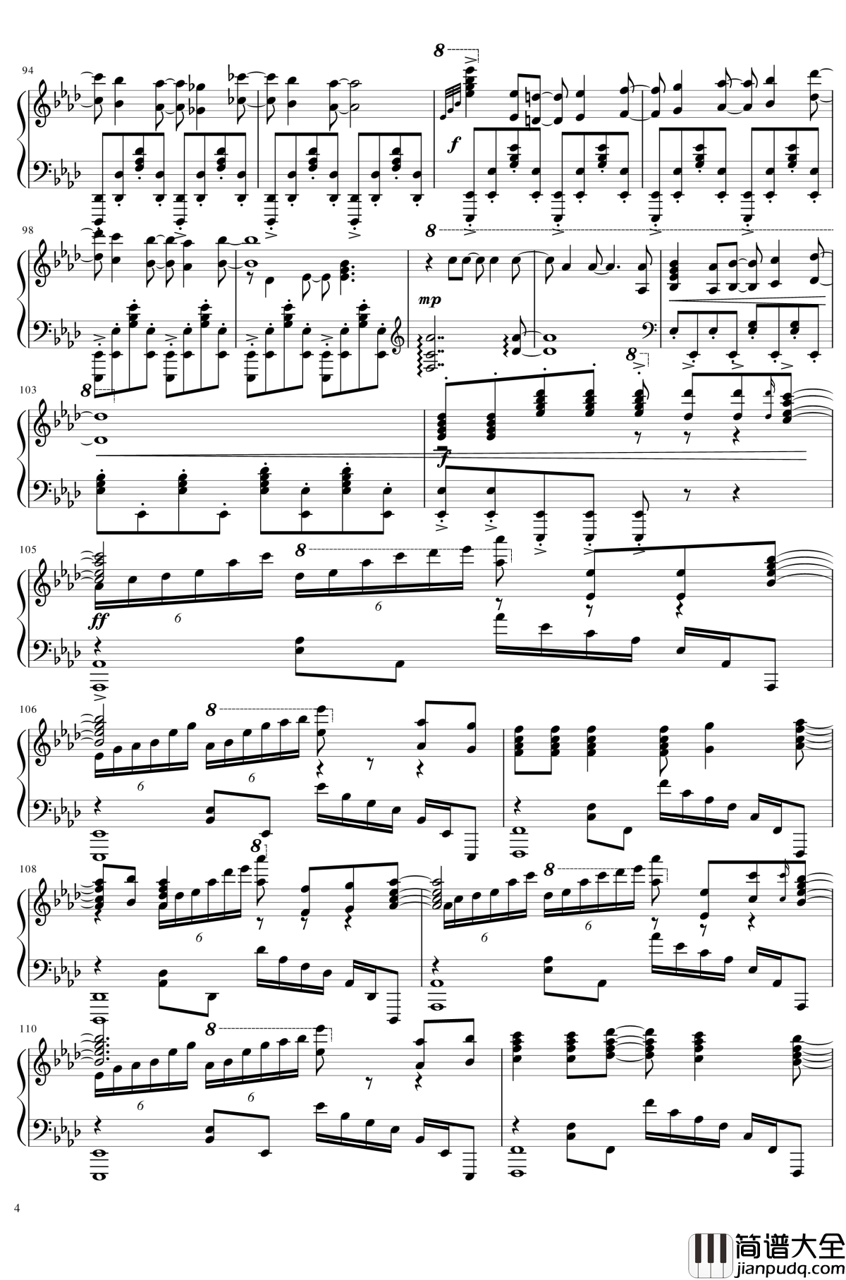 _冰雪奇缘_主题曲钢琴谱_Let_It_Go_还原度95%编配_Bit改编_冰雪奇缘