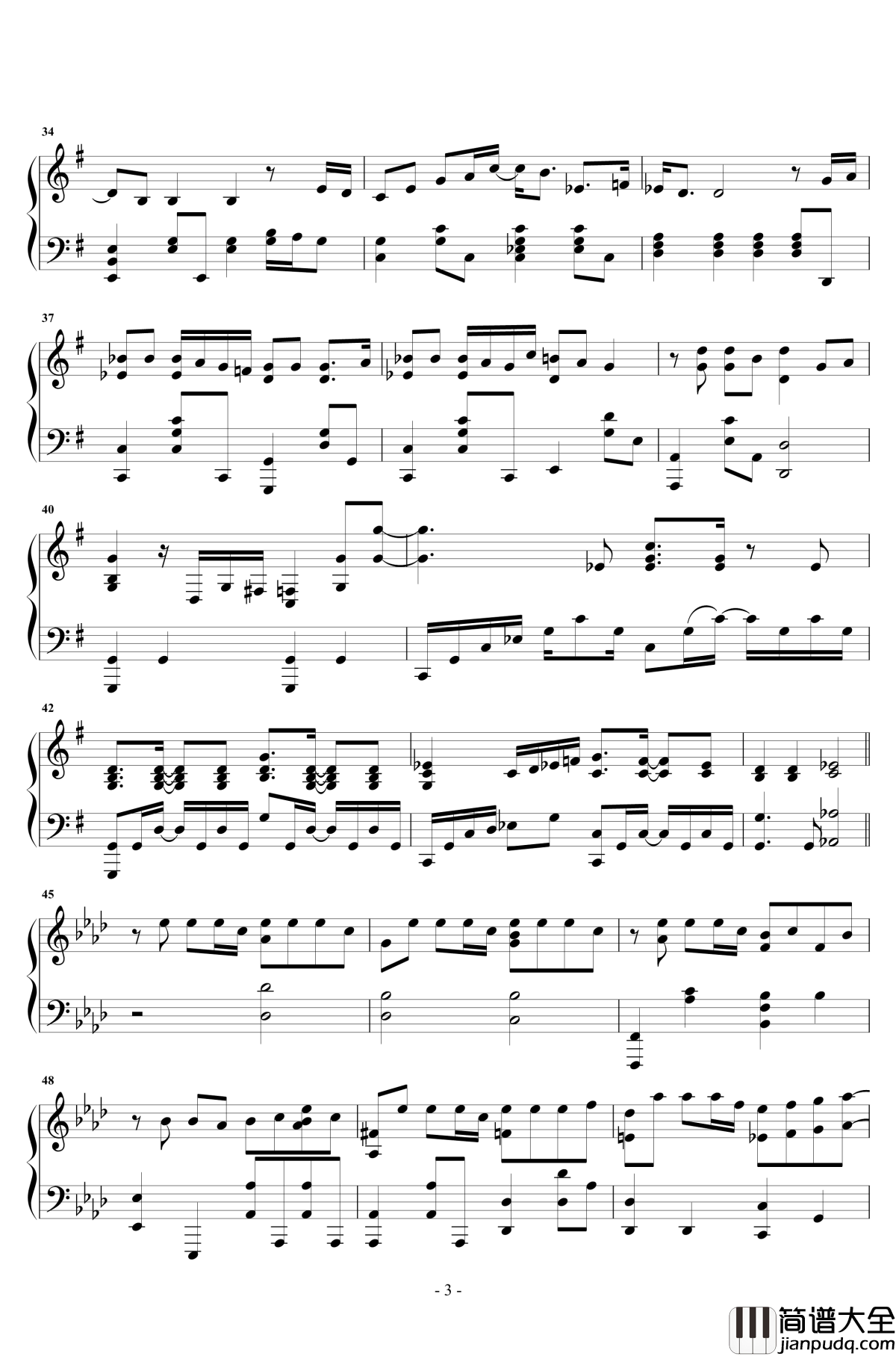 戒烟钢琴谱_李荣浩