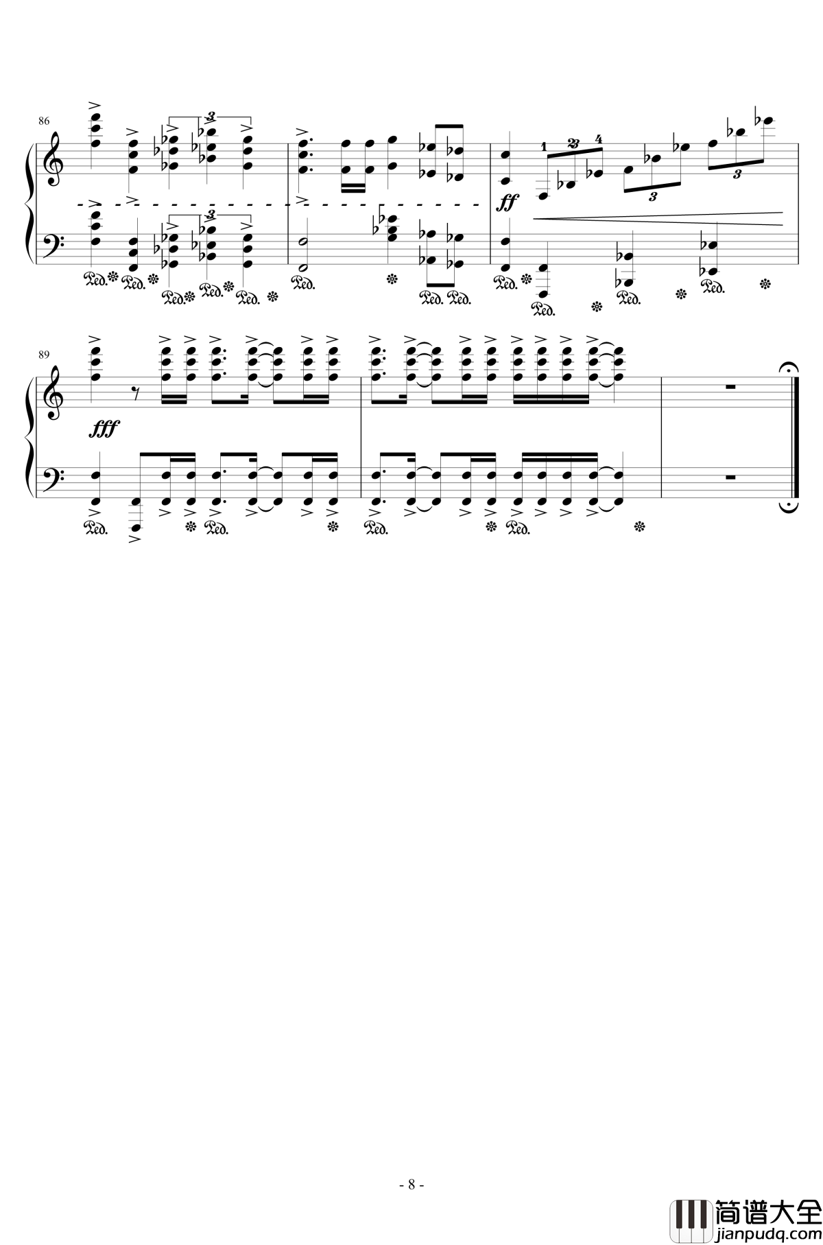 最终幻想13闪光钢琴谱_Blinded_By_Light_浜涡正志