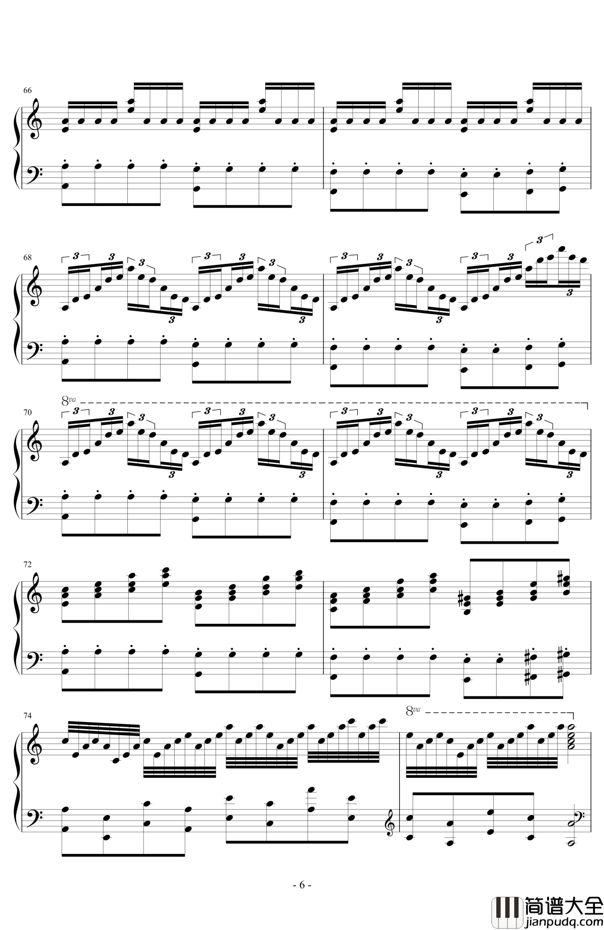 New_Sick_Roads钢琴谱_马克西姆_Maksim·Mrvica