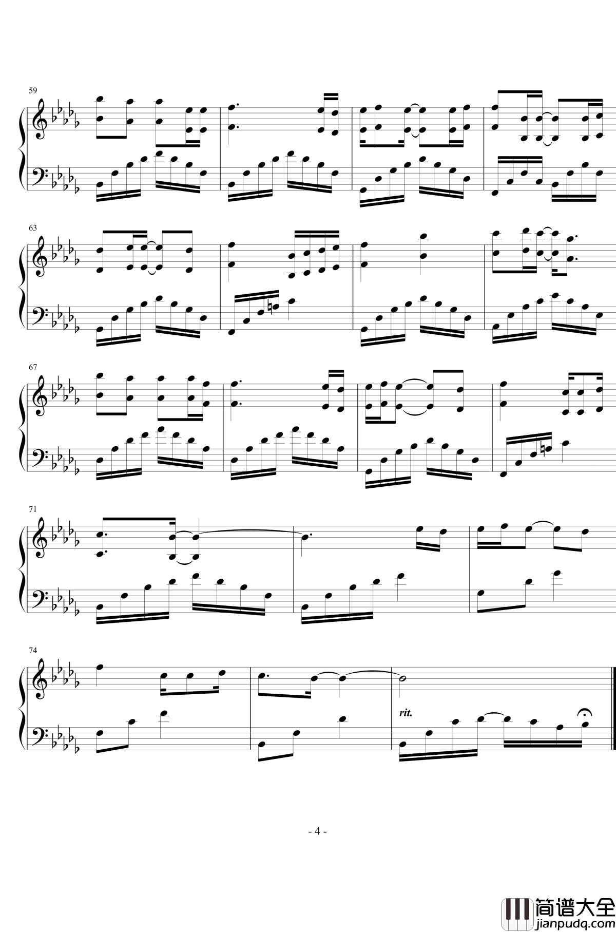 红颜若雪钢琴谱_V0.9版_少司命/Tacke竹桑