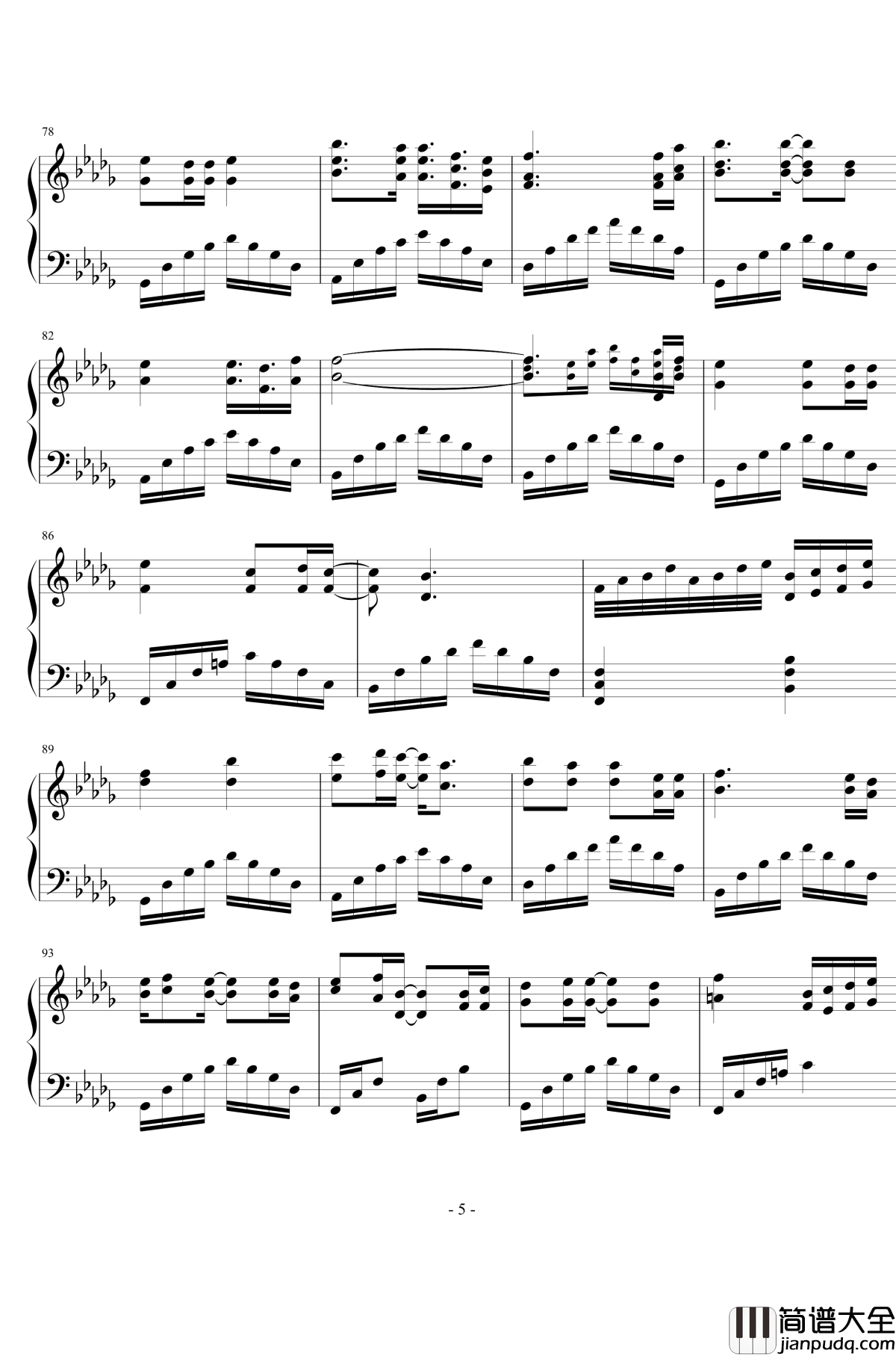 红颜若雪钢琴谱_V1.0完美版_少司命/Tacke竹桑