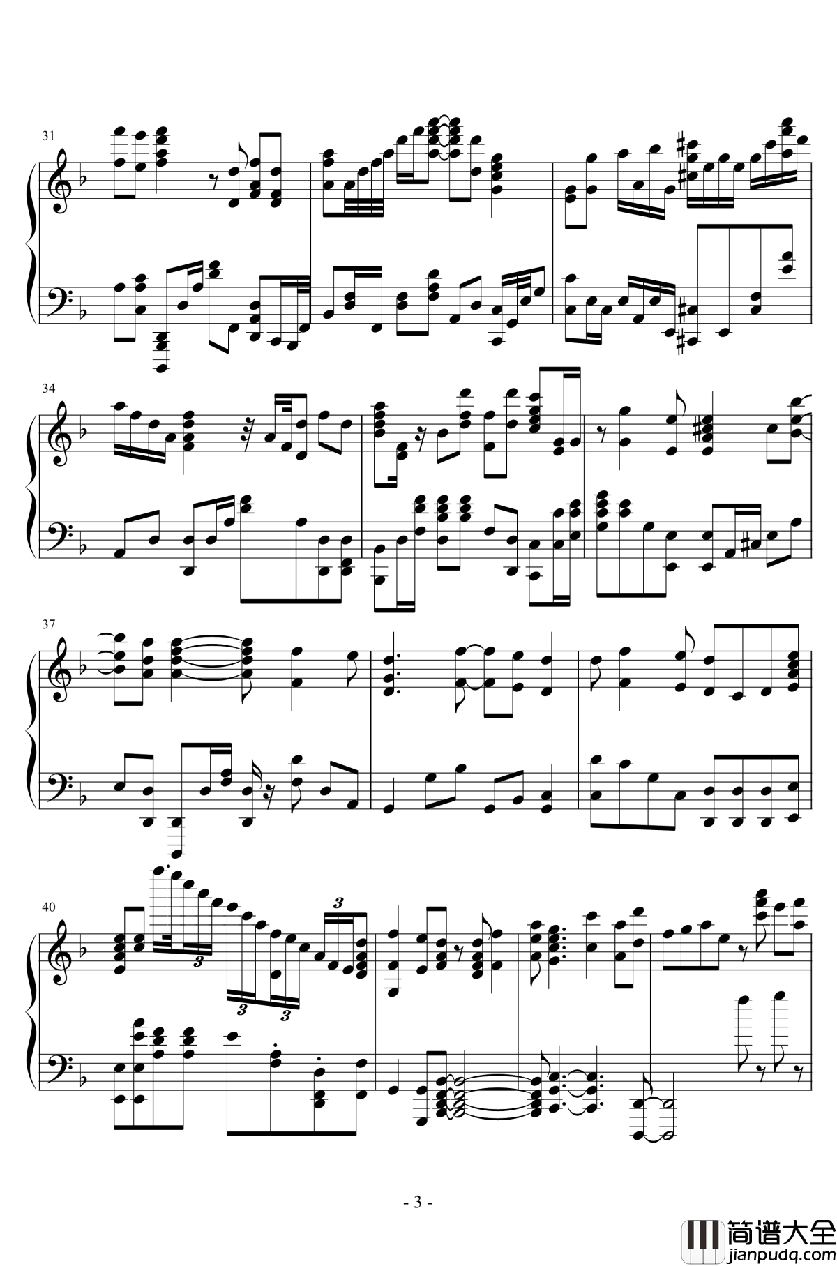 LAST_STARDUST钢琴谱_Fate/Stay_Night_Aimer