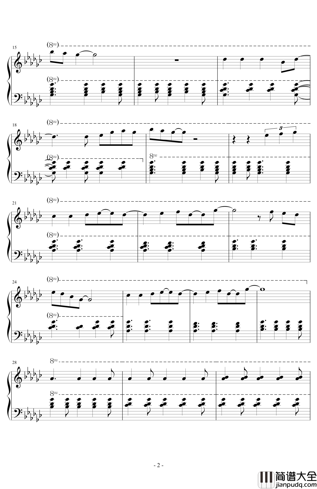 ルージュの伝言钢琴谱_魔女宅急便_広橋真紀子