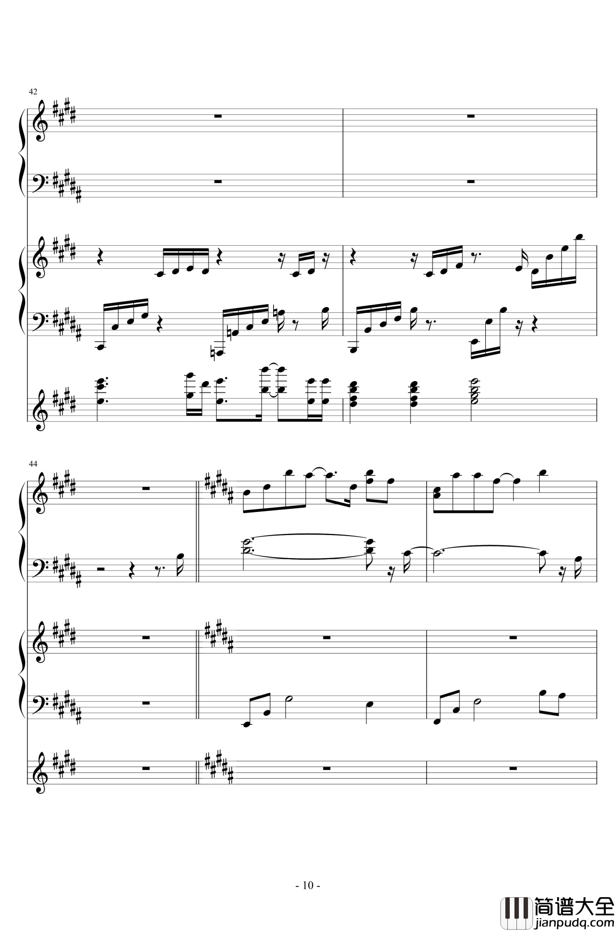 风对雨的轻语钢琴谱_Dark小灭酱