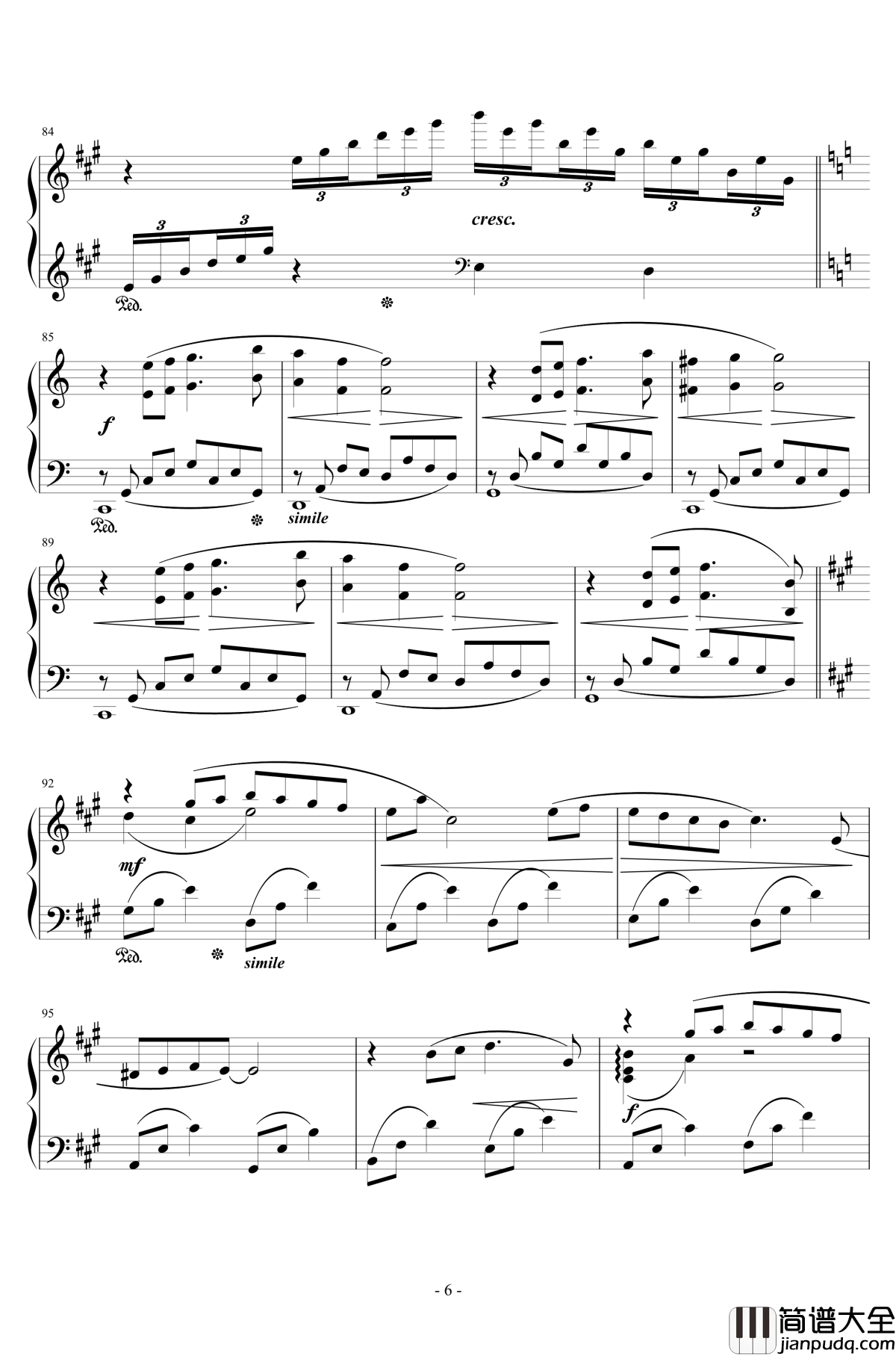 最终幻想8花园主题音乐钢琴谱_植松伸夫