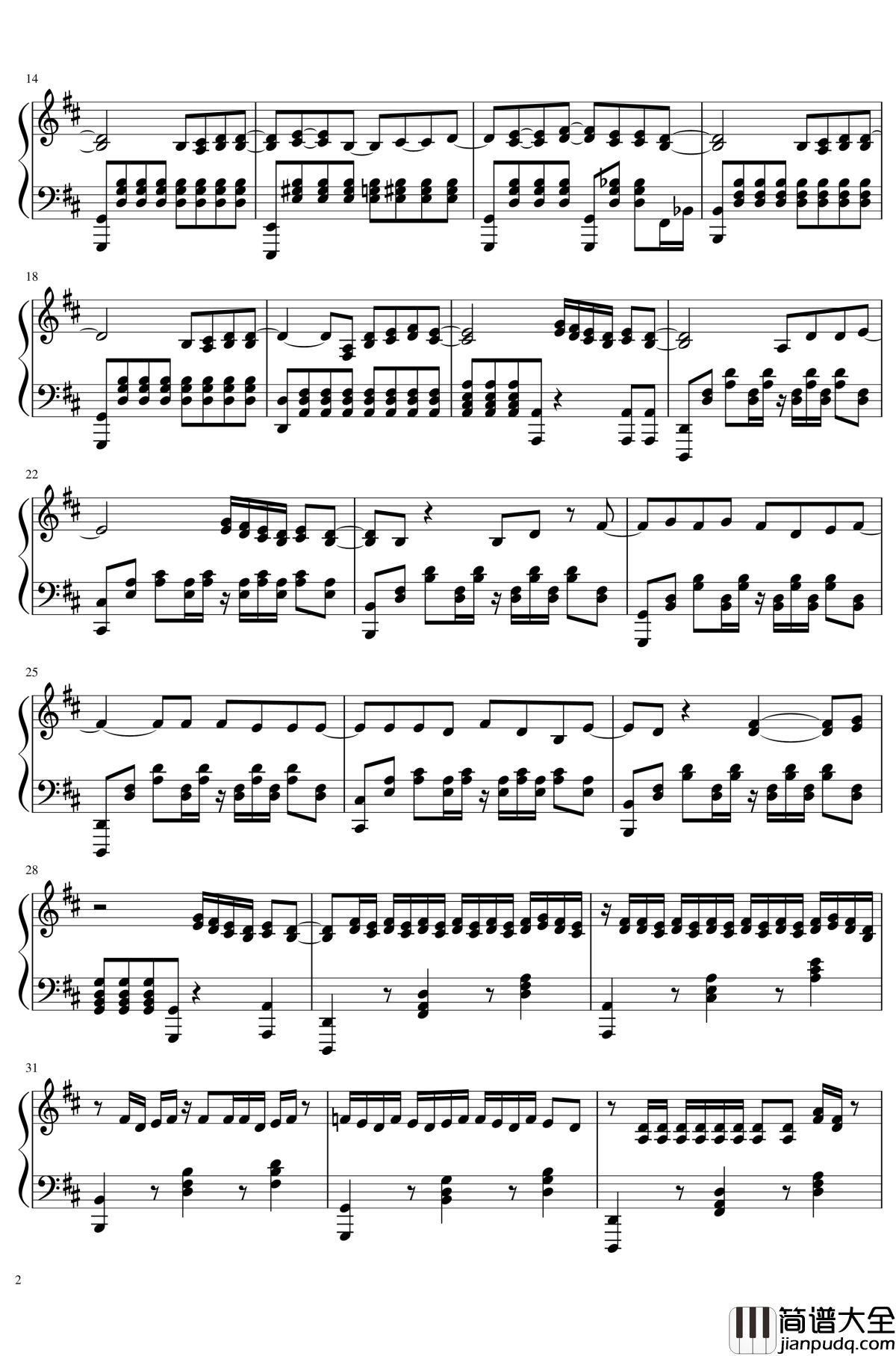 不爱我就拉倒钢琴谱_周杰伦