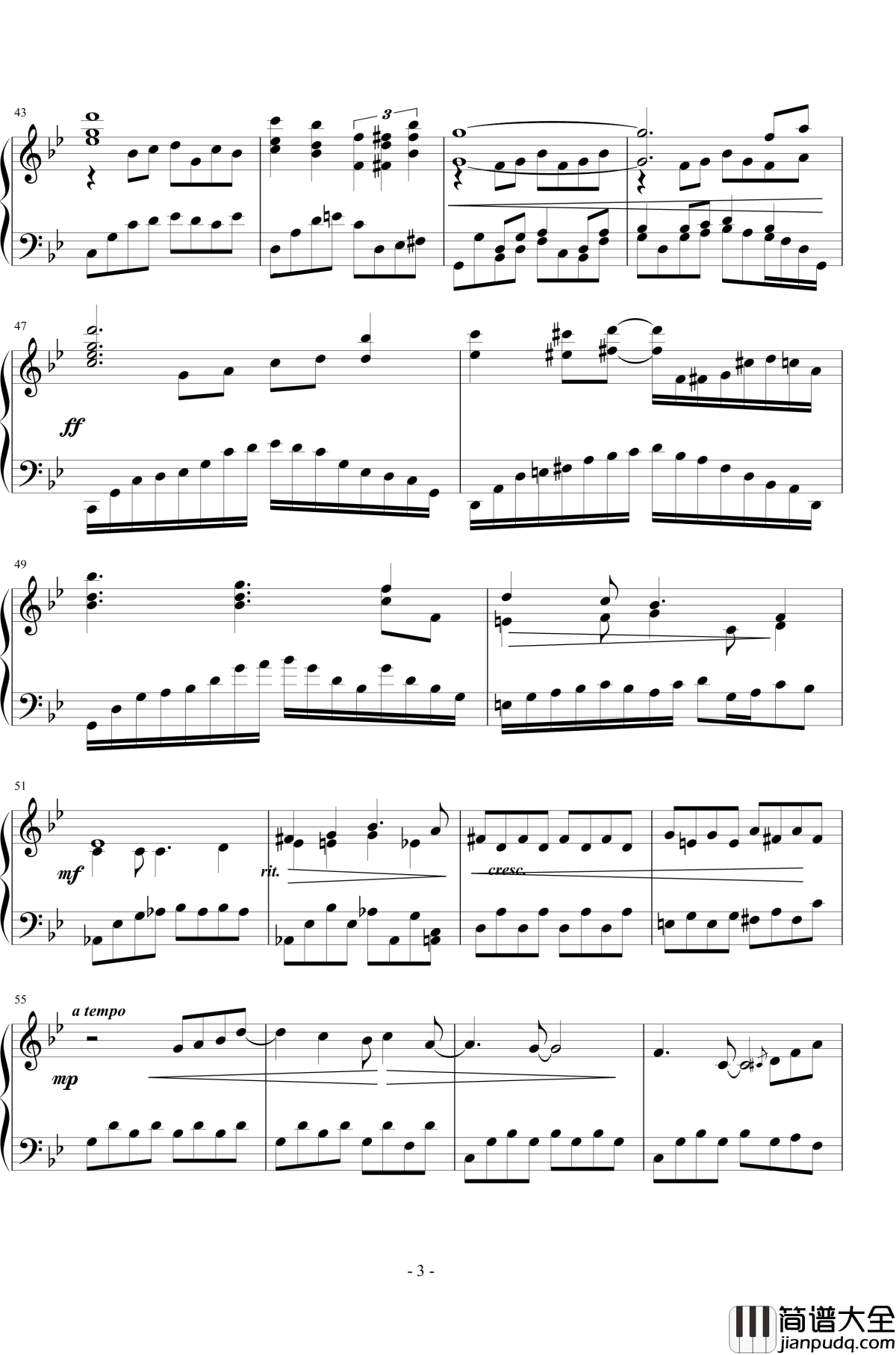 玻璃視界钢琴谱_王者之喆