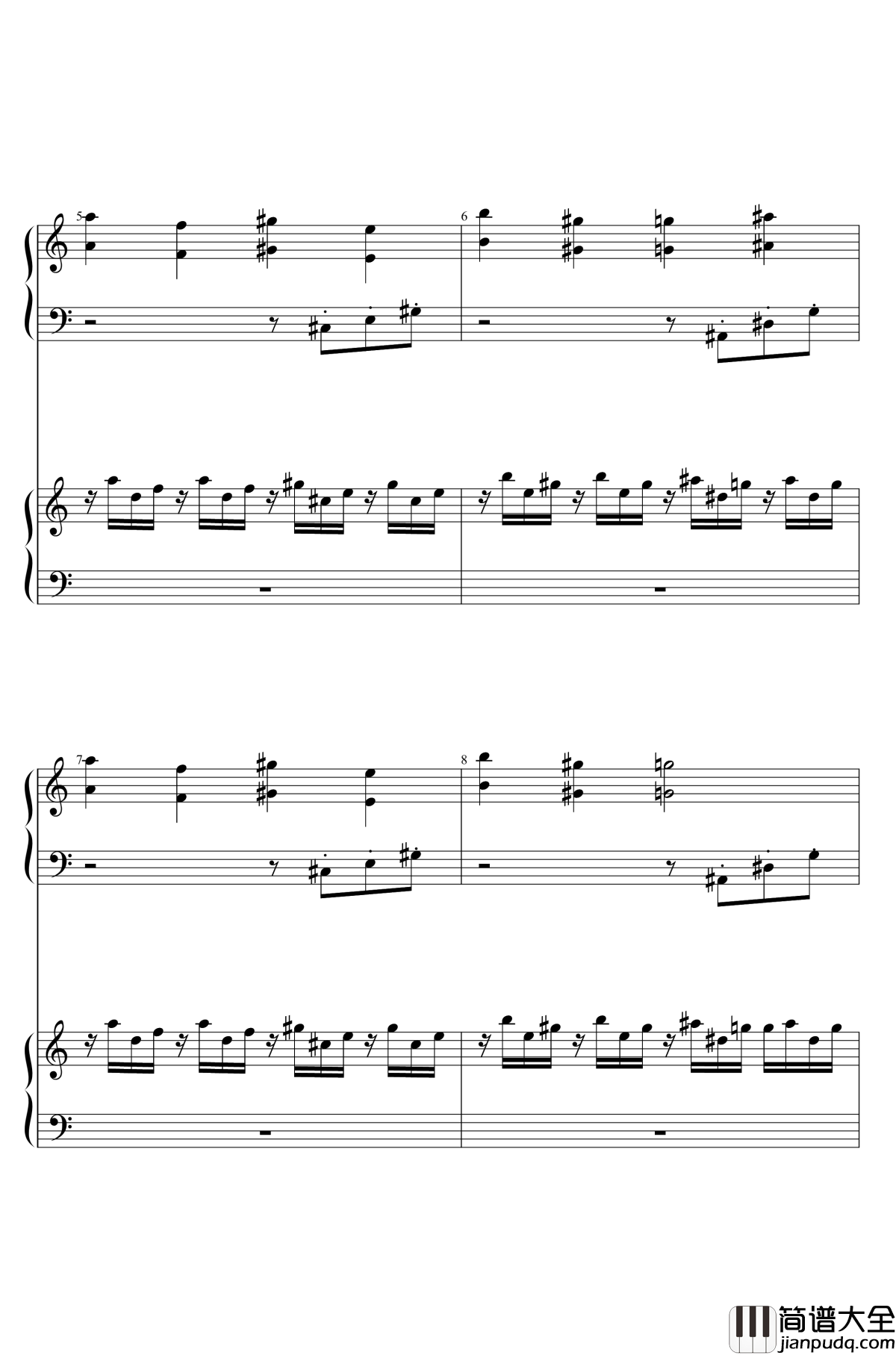 U.N.OWEN就是她吗钢琴谱_东方红魔乡_东方project