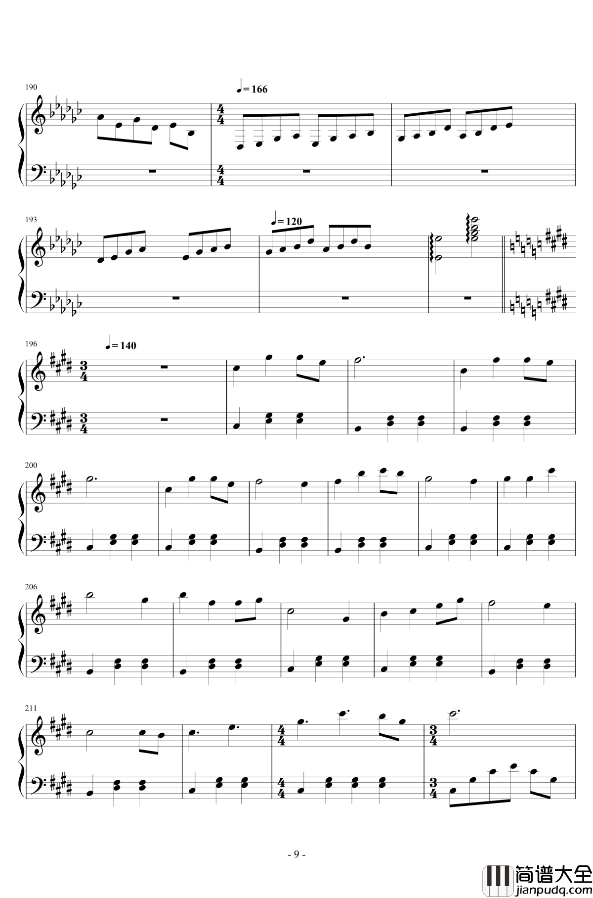 桃花源组曲钢琴谱_Minecraft史诗工坊_新·桃花源