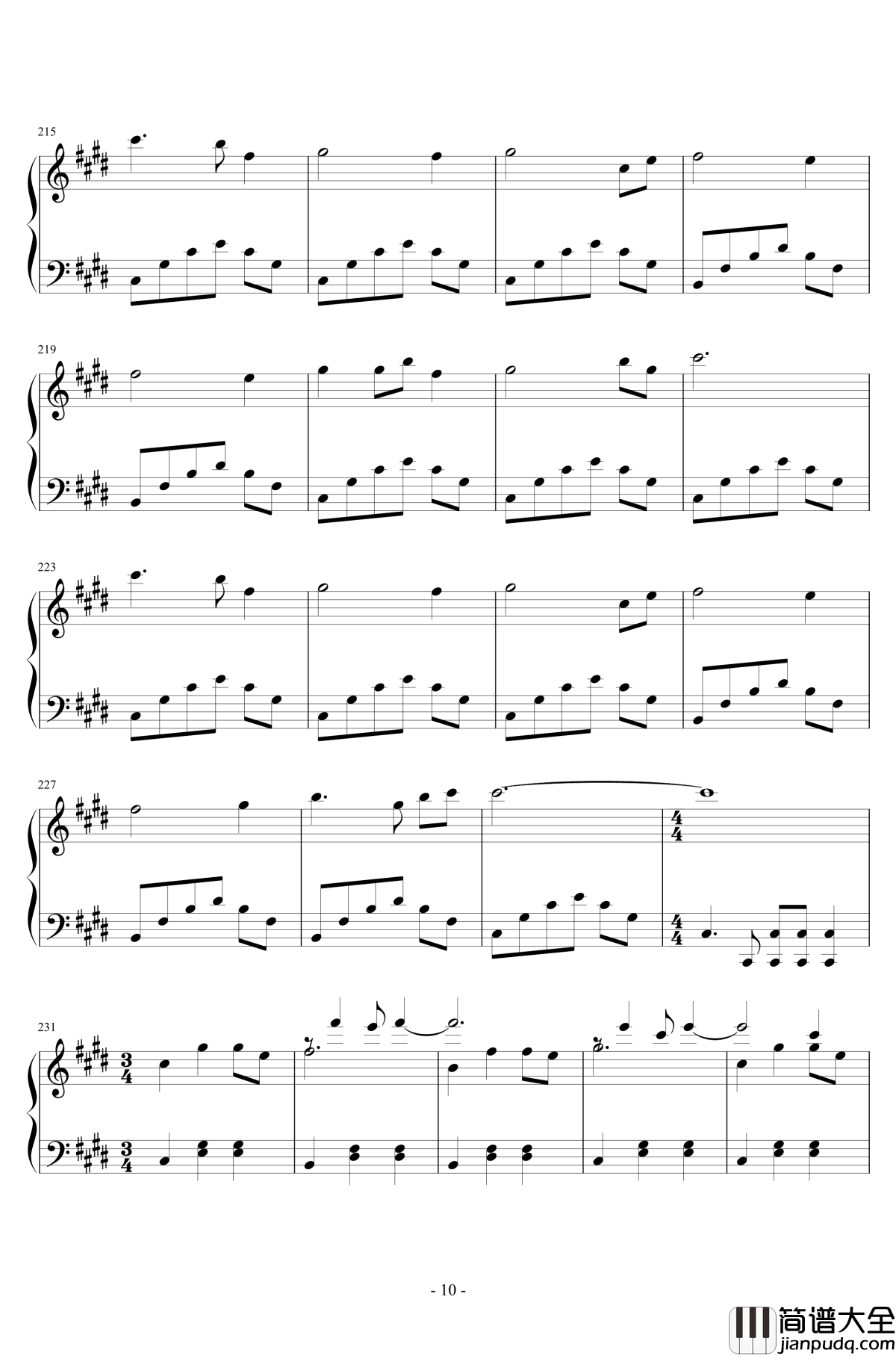 桃花源组曲钢琴谱_Minecraft史诗工坊_新·桃花源