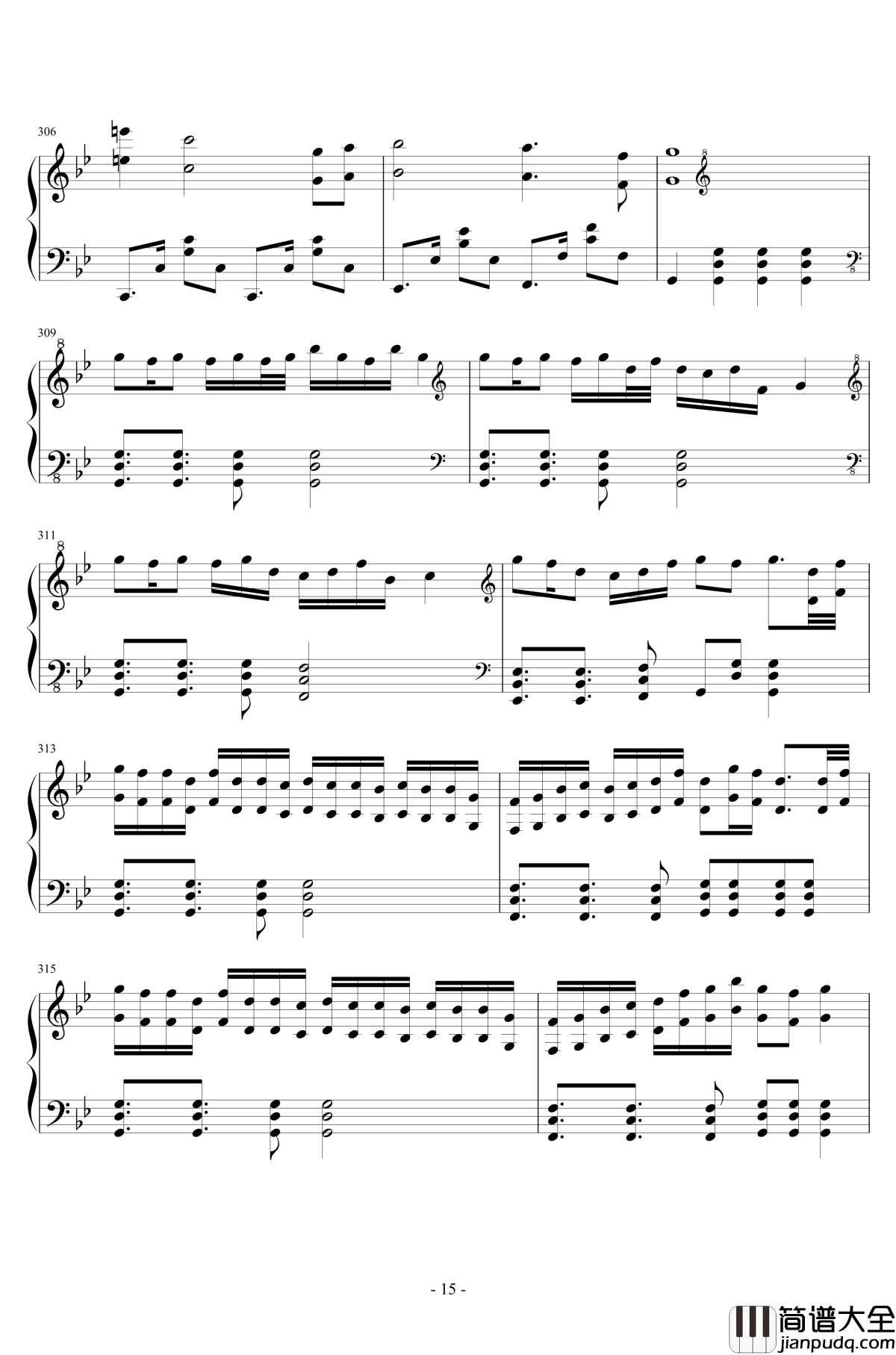 桃花源组曲钢琴谱_Minecraft史诗工坊_新·桃花源