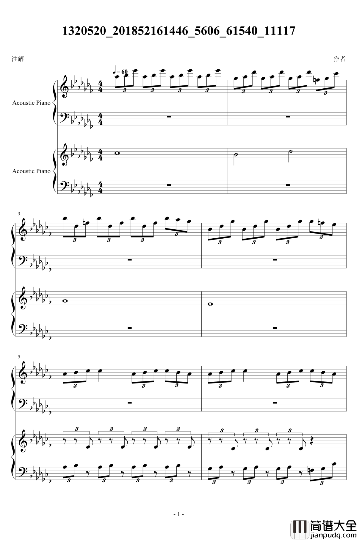 Wonderful_U钢琴谱_江海迦